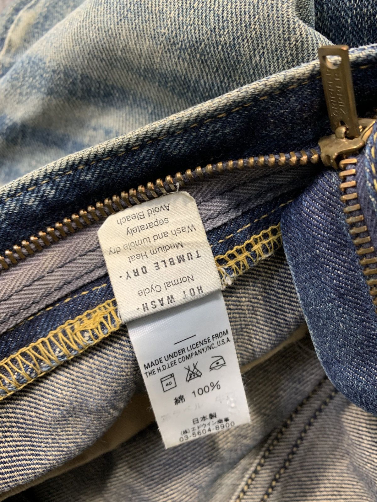 Lee Vintage Lee Indigo Selvedge Denim Jeans Straight Cut Size US 31 - 11 Thumbnail