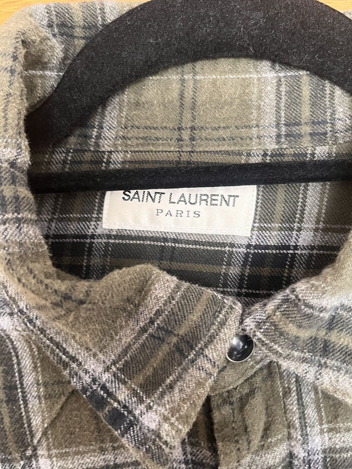 Vintage Saint Laurent flannel shirt Size US L / EU 52-54 / 3 - 2 Thumbnail