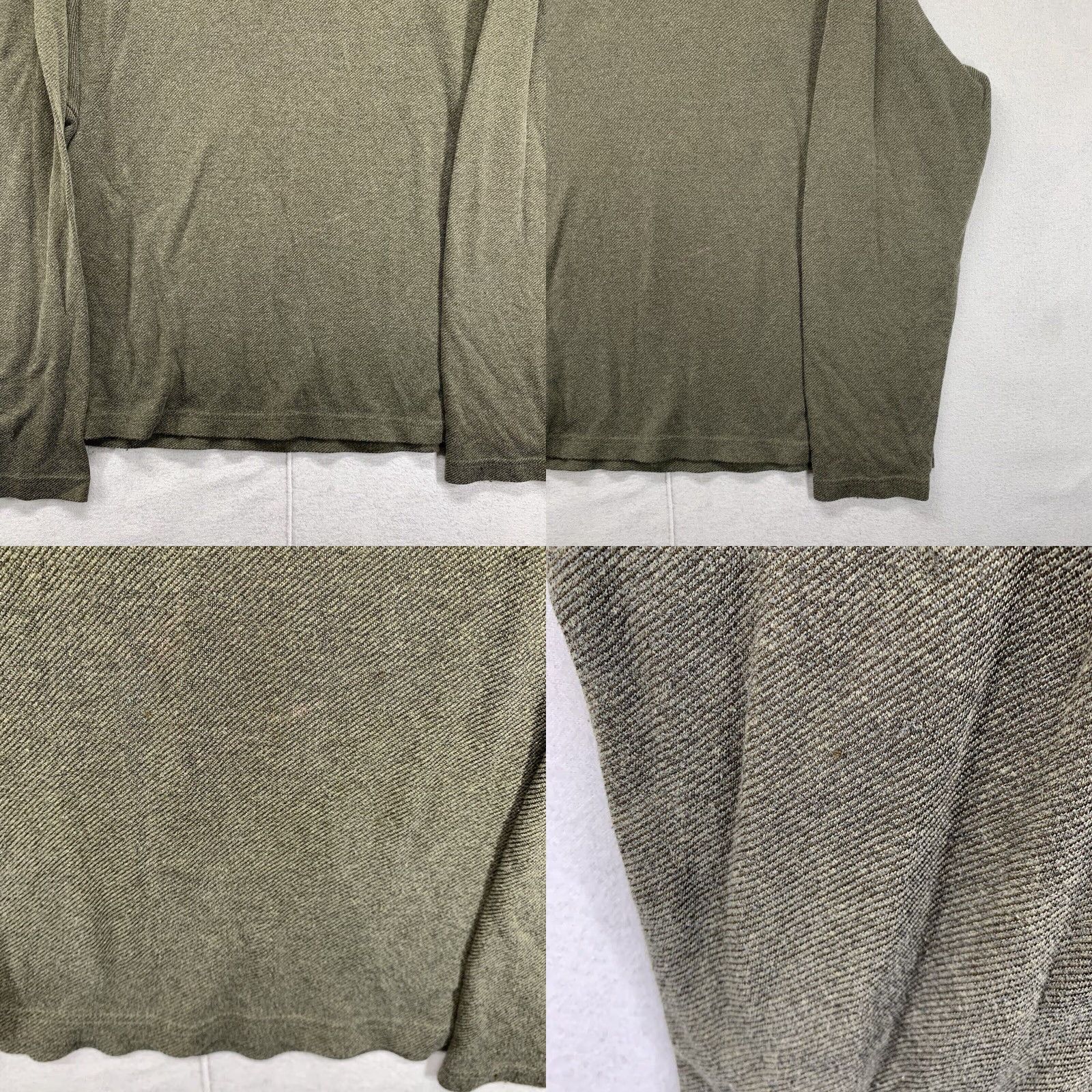 Liz Claiborne VINTAGE Claiborne Men’s Henley Shirt Long Sleeve Cotton Knit Olive Green Large Casual All Seasons Size US L / EU 52-54 / 3 - 8 Thumbnail