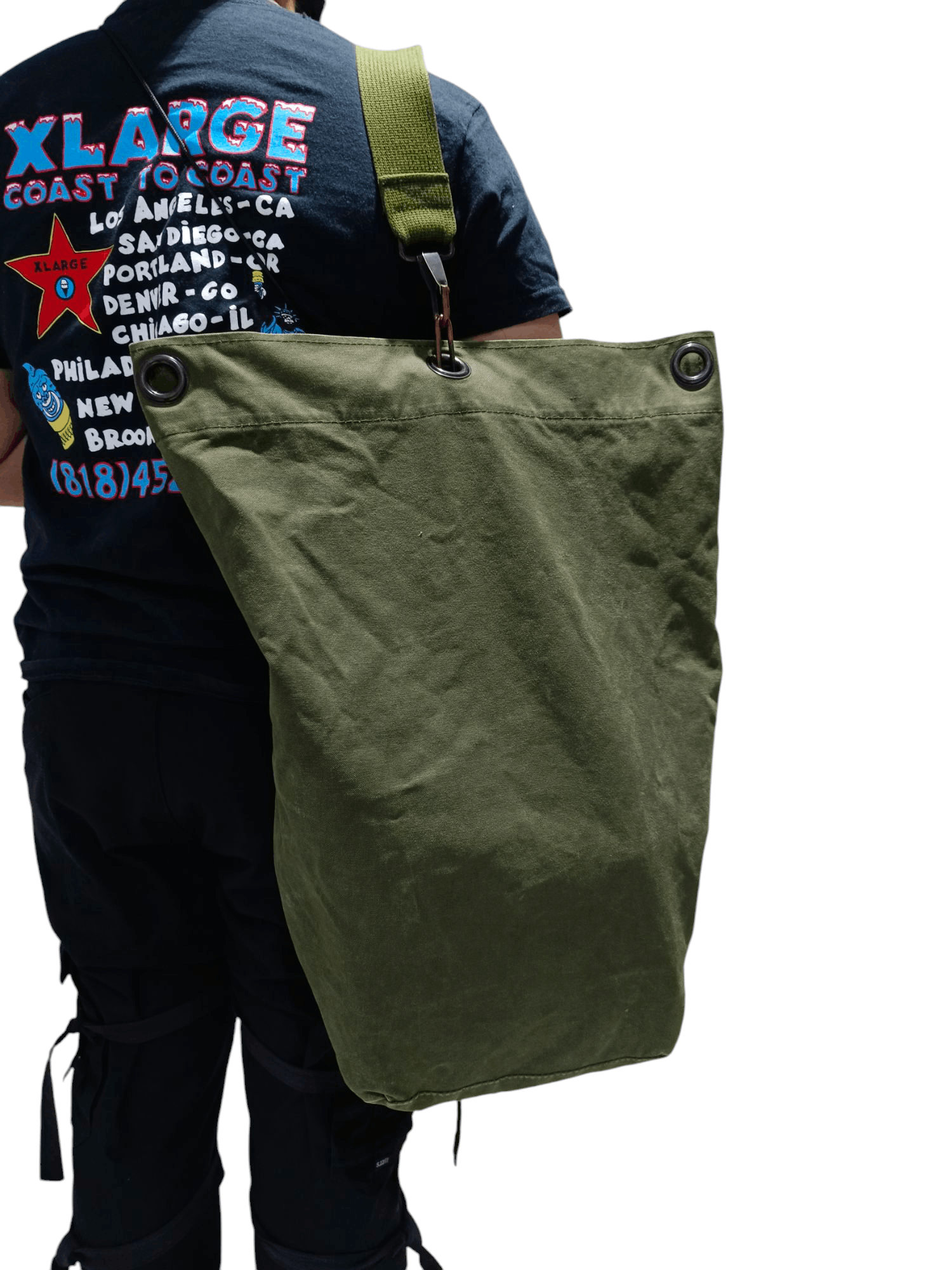Vintage VINTAGE ARMY DUFFLE 2WAYS Size ONE SIZE - 1 Thumbnail