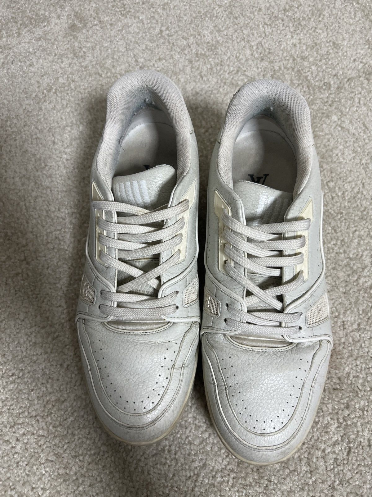 Louis Vuitton Louis Vuitton Beige Cream Trainer Sneaker Size US 8 / EU 41 - 4 Thumbnail