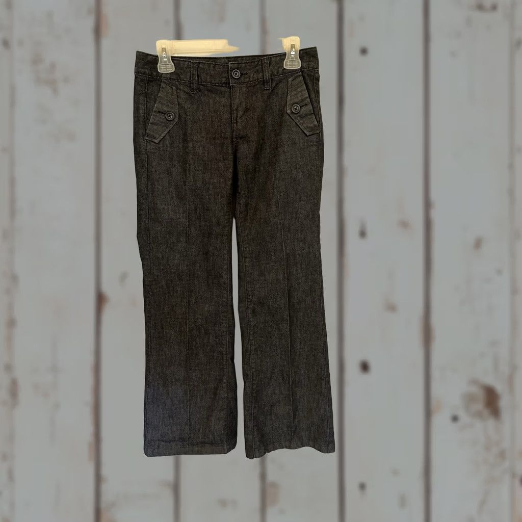 Gap VINTAGE Gap Pants Chambray Flare Leg Size 2 100% Cotton Low Rise Womens Blue Size 26" / US 2 / IT 38 - 1 Thumbnail