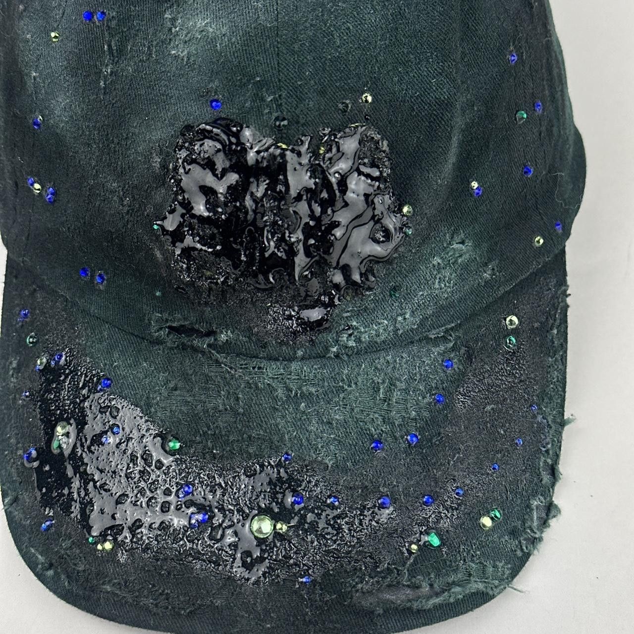 Other ASTROBOI* '818' Green Rhinestone Resin Hat Size ONE SIZE - 2 Thumbnail