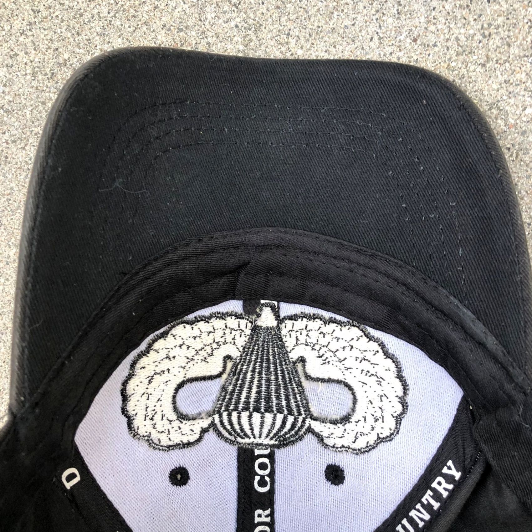 Vintage VTG Medals of America Airborne All The Way Hat Mens One Size Black Adjustable Baseball Cap Size ONE SIZE - 6 Thumbnail