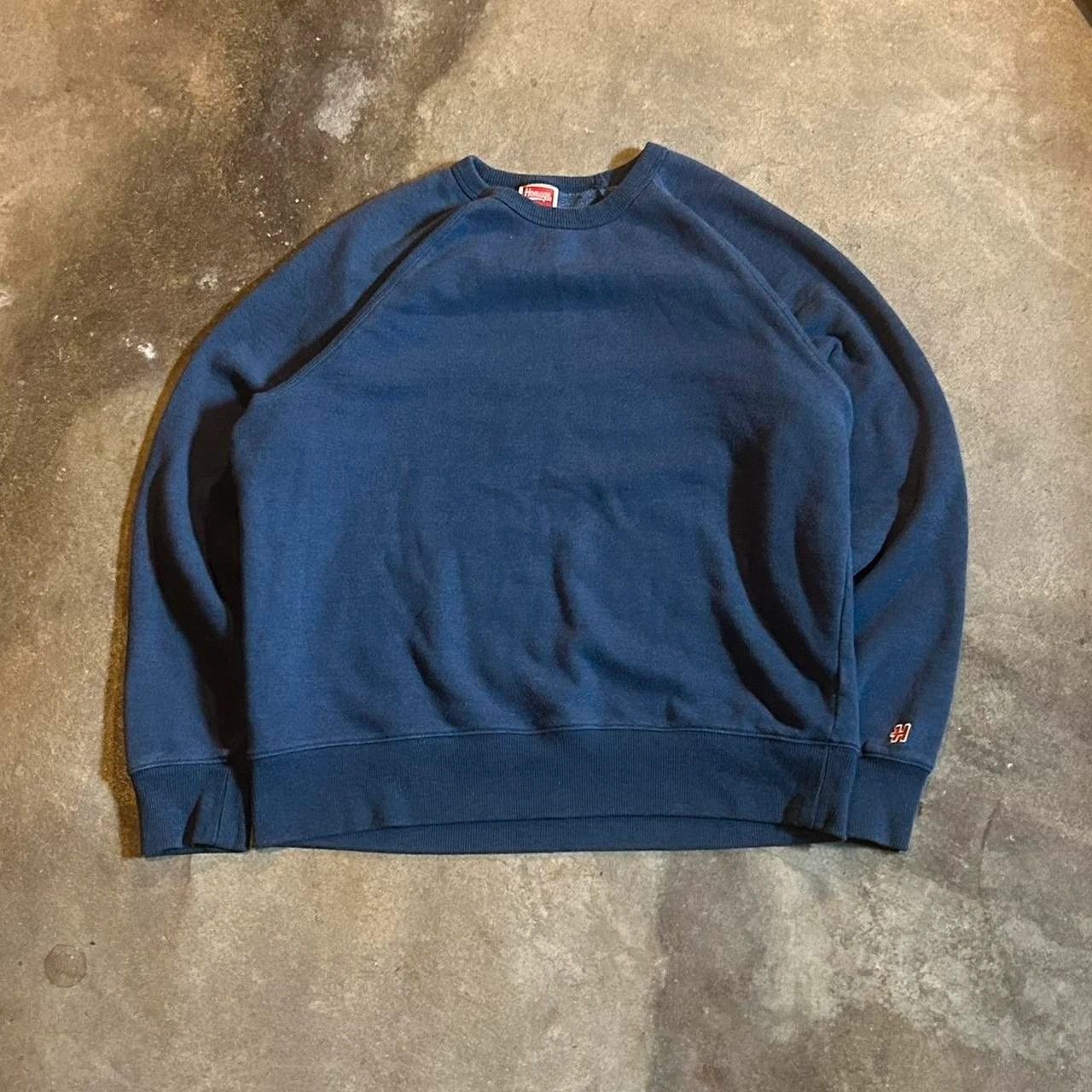 Homage Vintage navy crewneck sweatshirt with embroidered H Size US L / EU 52-54 / 3 - 2 Thumbnail