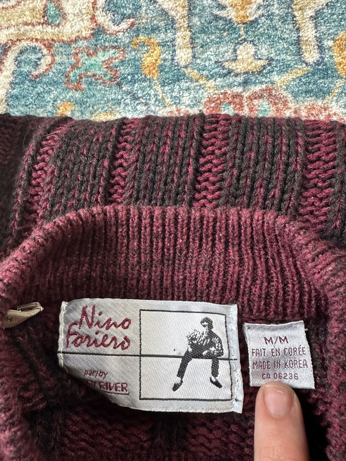Vintage Vintage Nino Foriero Striped Sweater Medium Size US M / EU 48-50 / 2 - 3 Thumbnail