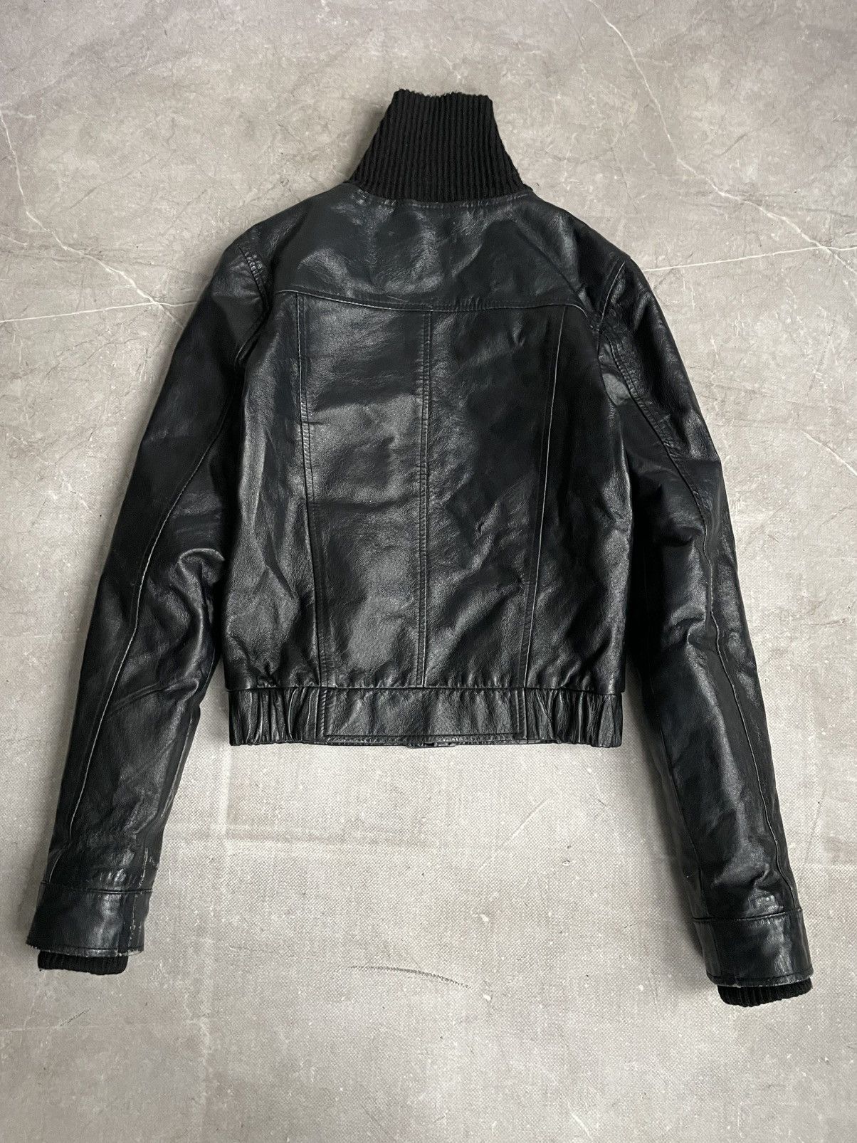 14th Addiction Avant garde slim leather Rick owens style leather jacket Size US XS / EU 42 / 0 - 6 Thumbnail