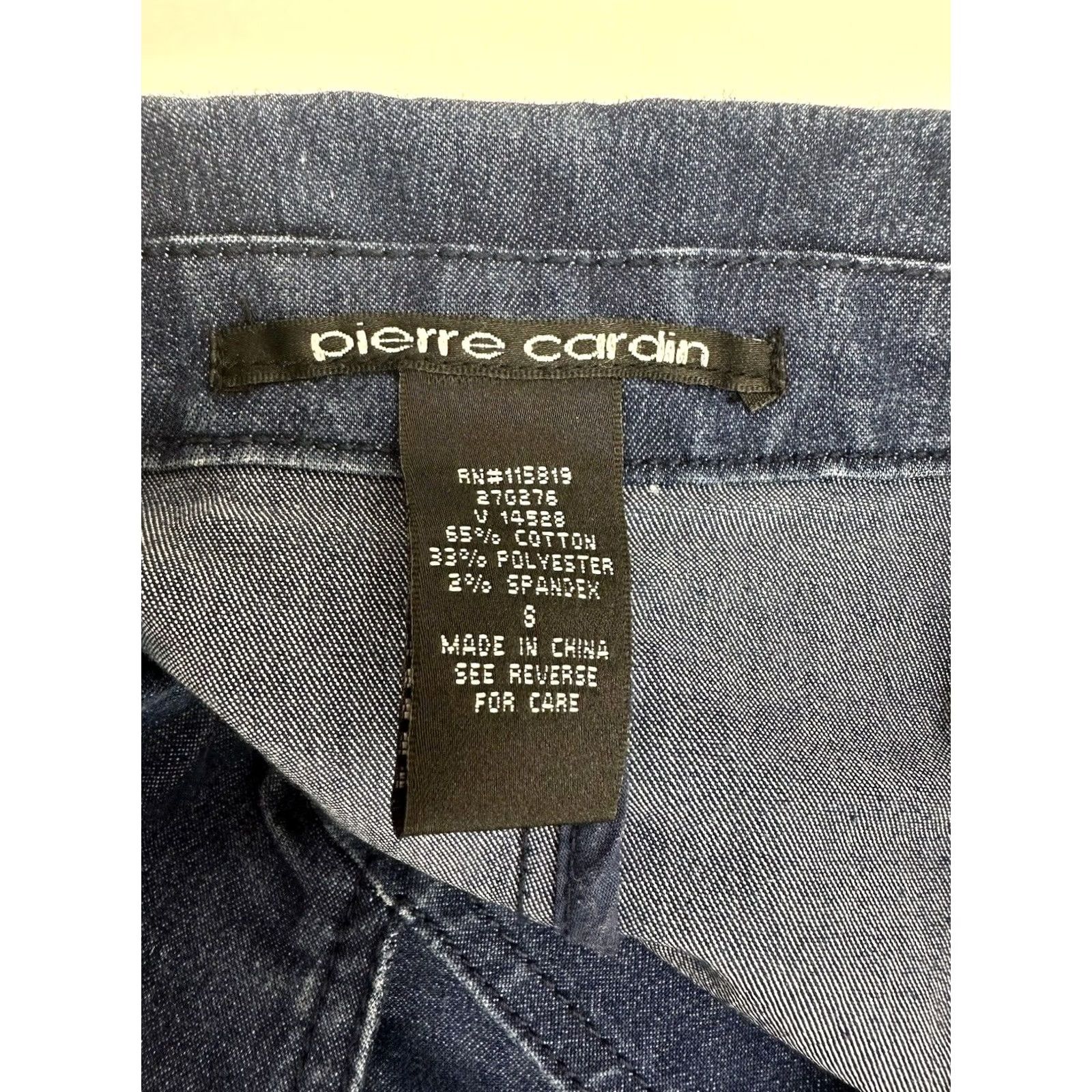 Pierre Cardin Pierre Cardin Jacket Size Small Blue Denim Womens Long Sleeve Single Button Up Size S / US 4 / IT 40 - 6 Thumbnail