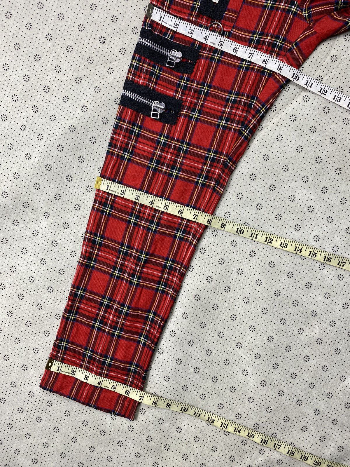Hysteric Glamour × PPFM Punk Red Tartan Bondage Pant By Secret Agent Size US 28 / EU 44 - 5 Thumbnail