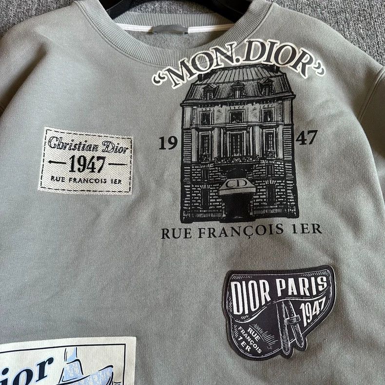 Dior DiorSaddle bag badge print pattern sweatshirt 2503-Nextarro Size US XL / EU 56 / 4 - 3 Thumbnail
