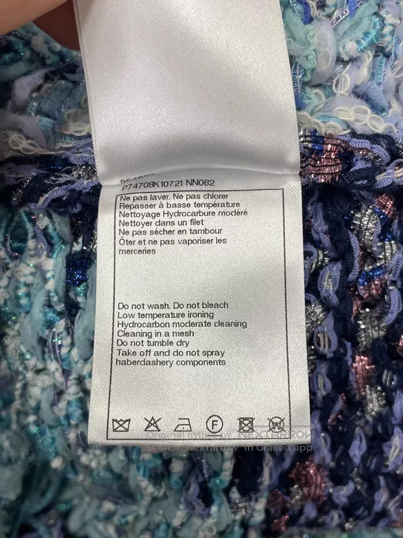 Chanel Chanel 23P blue thick line silhouette knitted cardigan coa Size XS / US 0-2 / IT 36-38 - 6 Thumbnail
