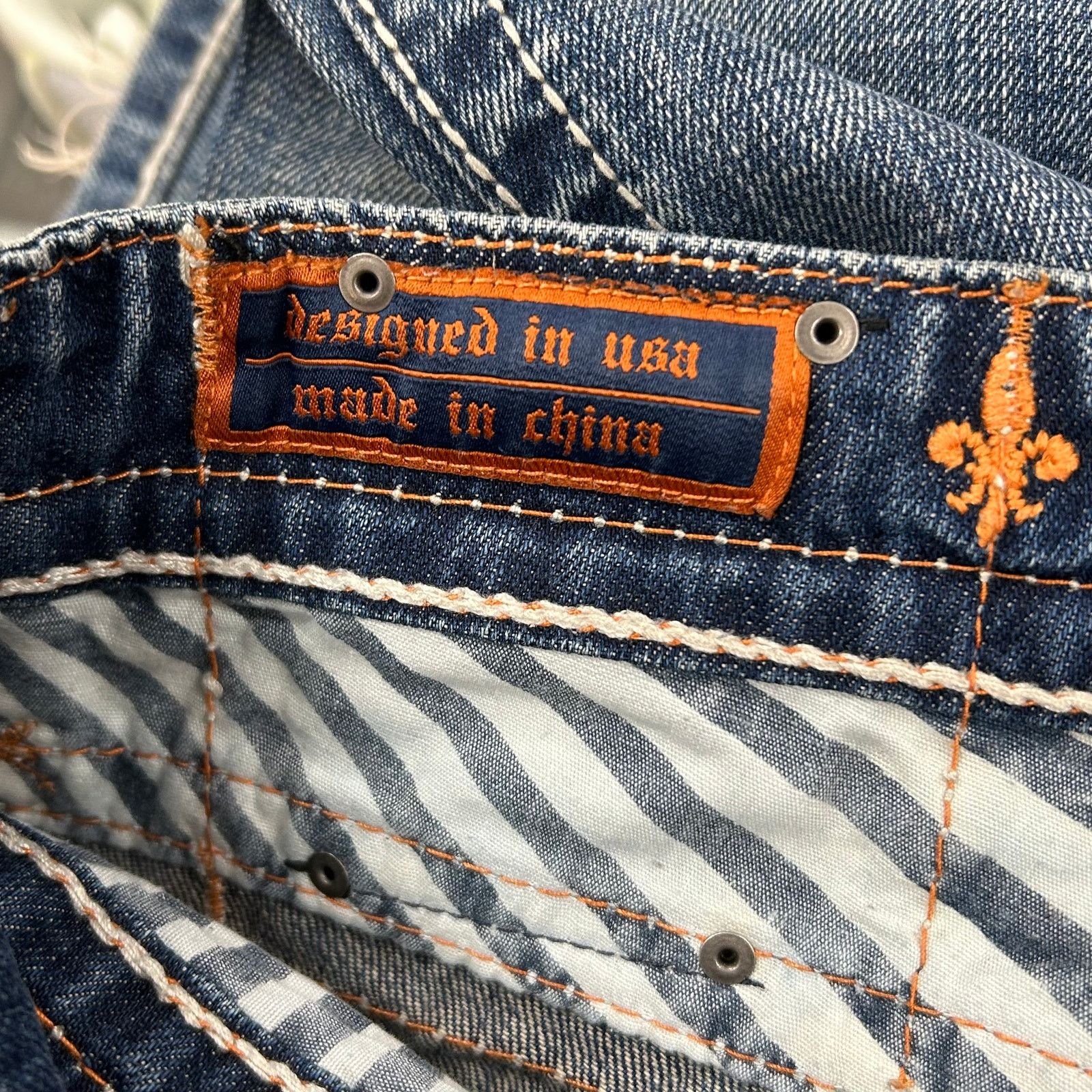 Rock Revival Rock Revival Freddie Straight Denim Jeans Distressed Size 34 Size US 34 / EU 50 - 8 Thumbnail