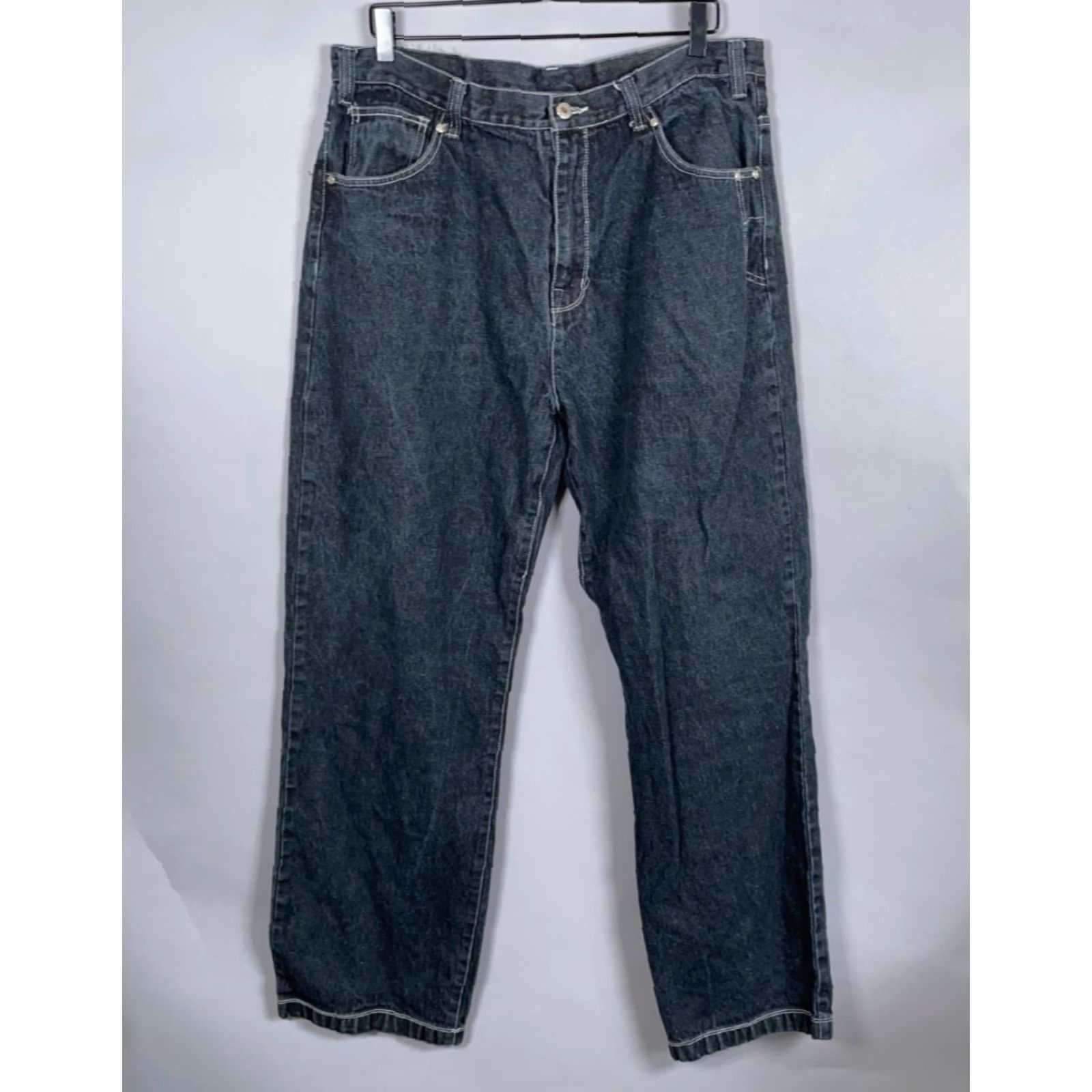 Denime VINTAGE Def Jam Men’s Jeans Baggy Fit 90s Hip Hop Denim Relaxed Fit 36x31.5 Black Size US 36 / EU 52 - 2 Thumbnail