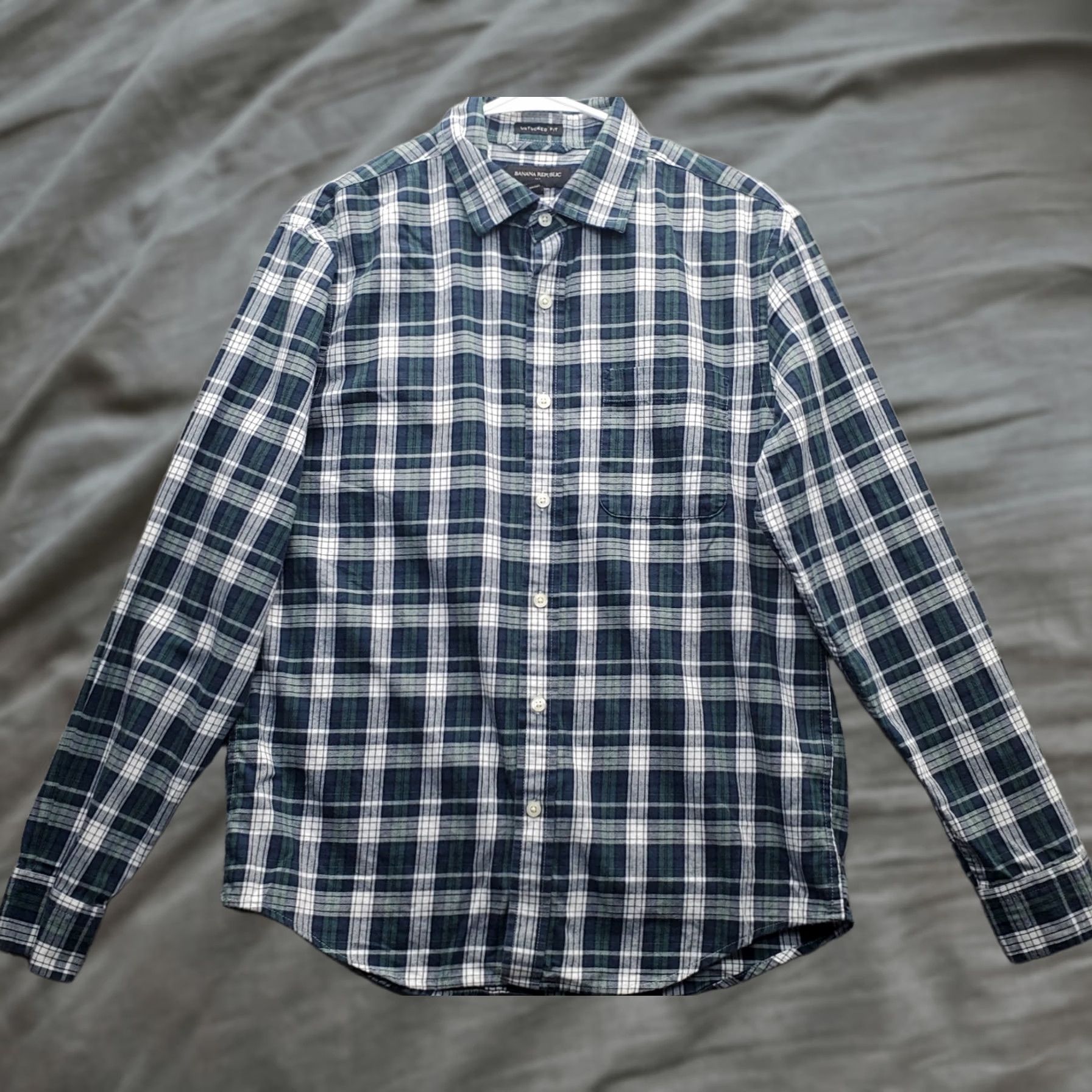 Banana Republic Banana Republic Flannel Shirt Mens M Multi Plaid Button-Up Collared Shirt Size US M / EU 48-50 / 2 - 1 Thumbnail