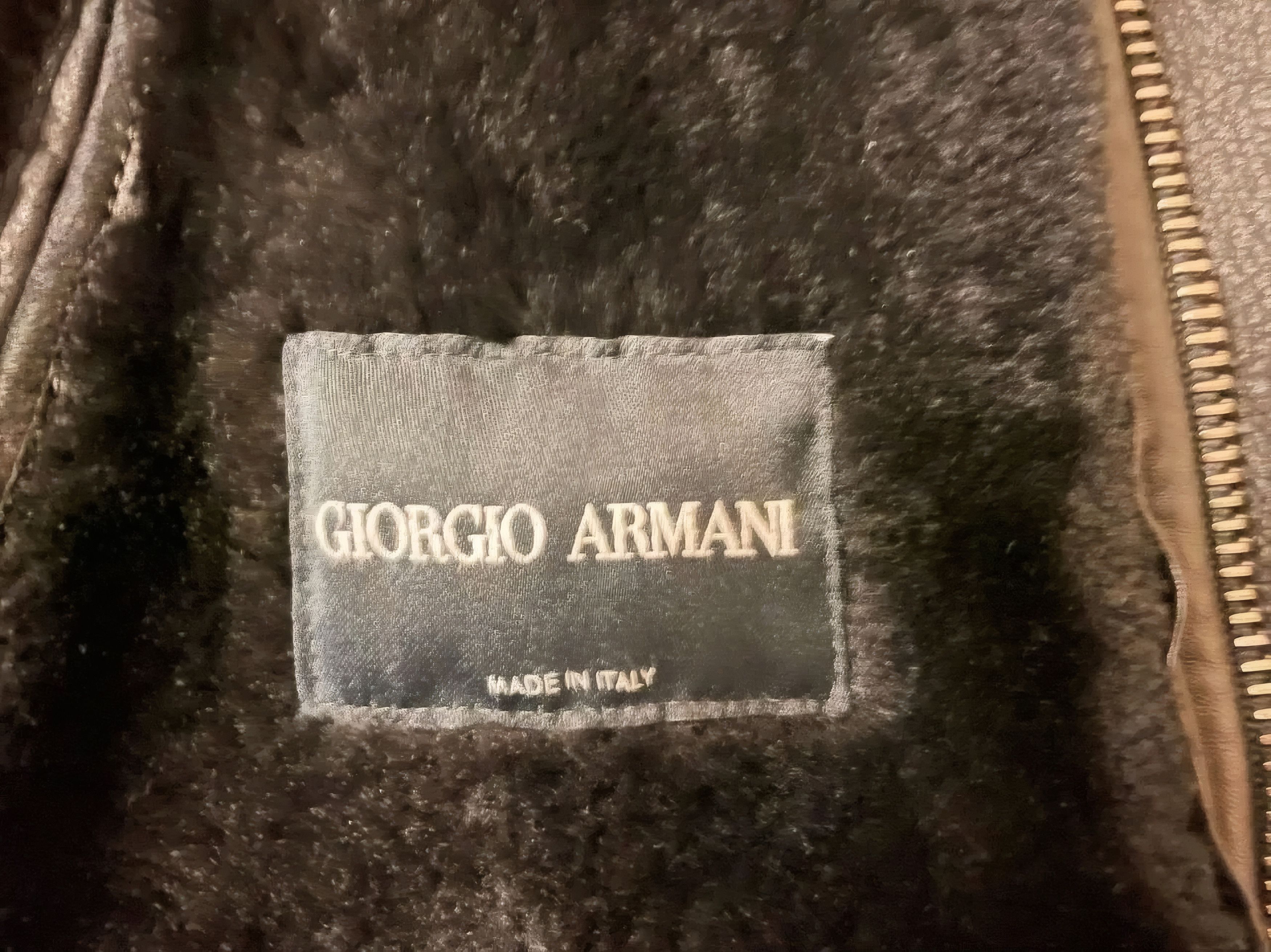 Giorgio Armani Shearling Leather Bomber Jacket