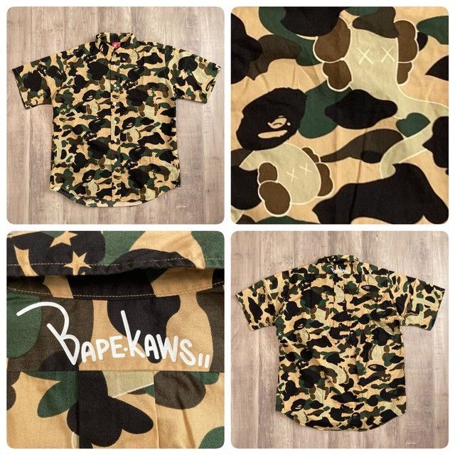Bape × Kaws BAPE × KAWS Bendy 1st Camo Yellow Shirt a bathing ape NIGO Size US M / EU 48-50 / 2 - 1 Thumbnail
