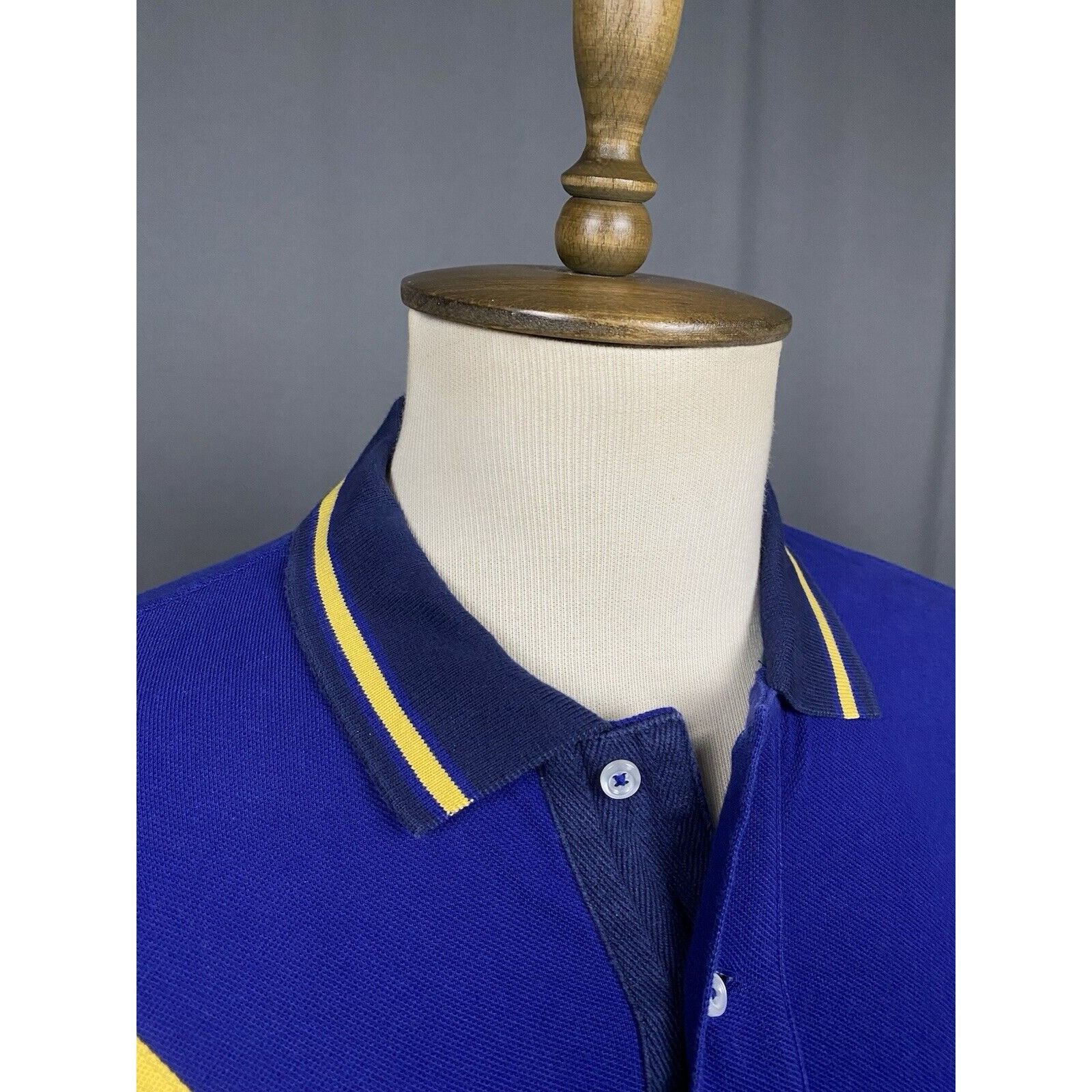 Polo Ralph Lauren Polo Ralph Lauren Big Logo VTG Men's Blue Yellow Polo T-Shir Size US L / EU 52-54 / 3 - 6 Thumbnail