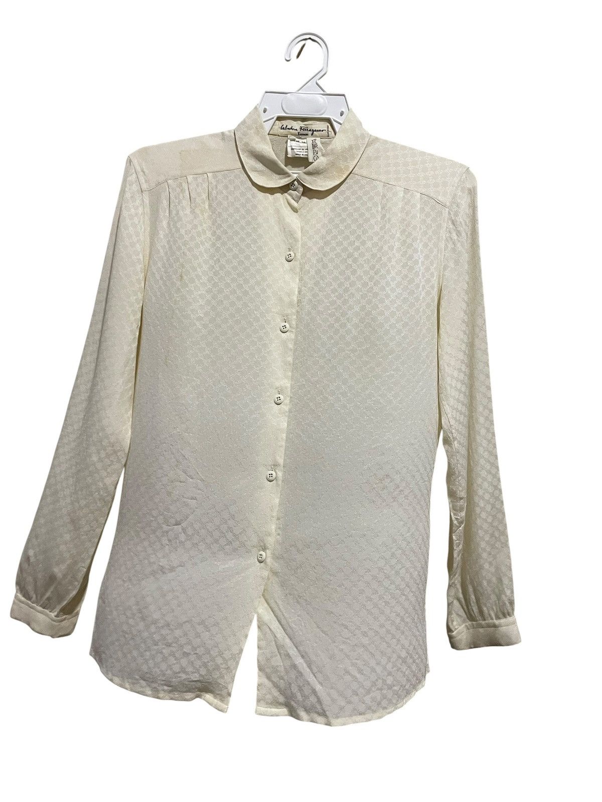 Salvatore Ferragamo VTG Salvatore Ferragamo Firenze 100% Silk Shirts Size M / US 6-8 / IT 42-44 - 3 Thumbnail