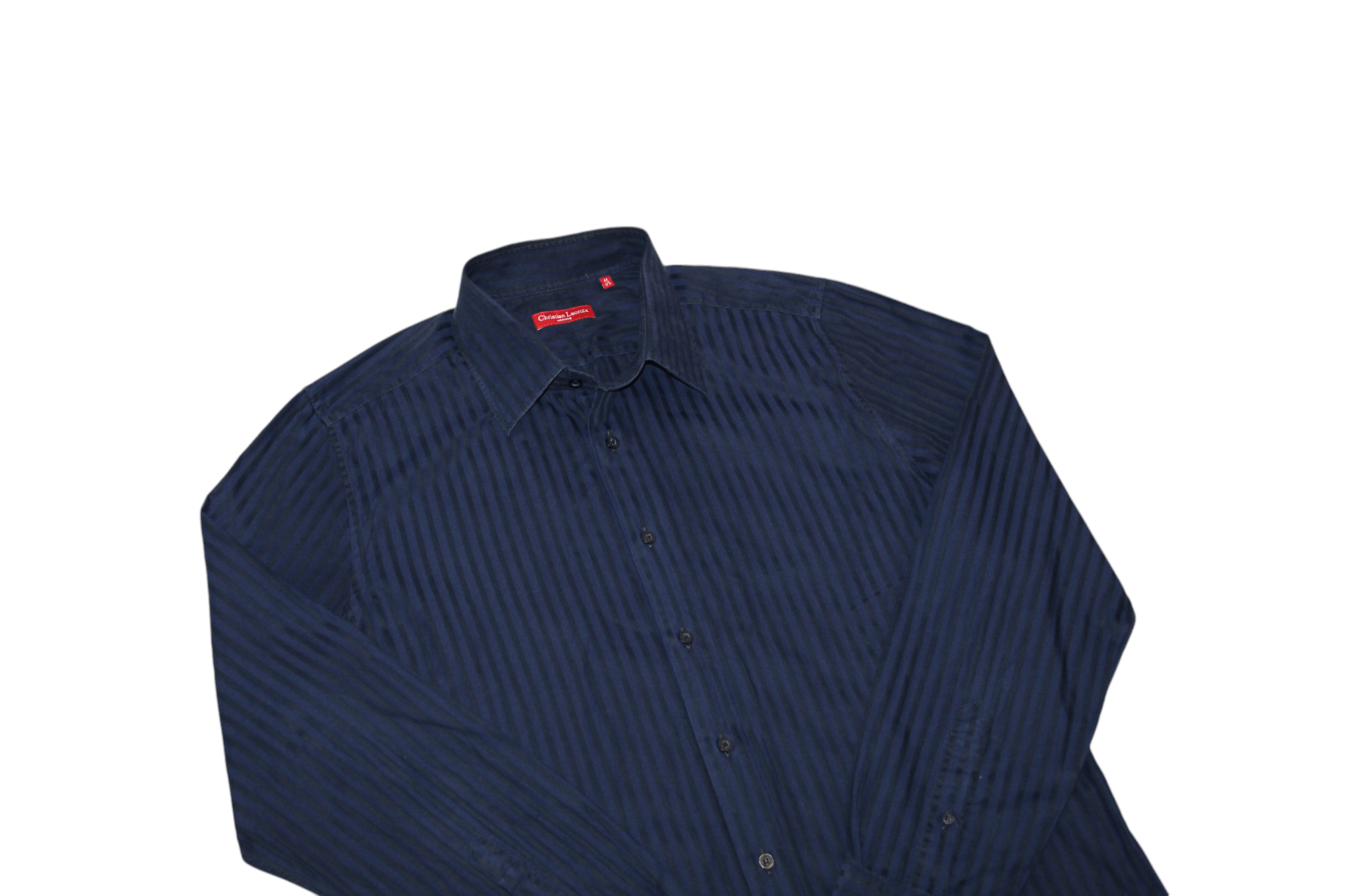 Christian Lacroix × Christian Lacroix Homme Christian Lacroix Homme Essential Striped Cotton Dress Shirt Size 44R - 1 Thumbnail