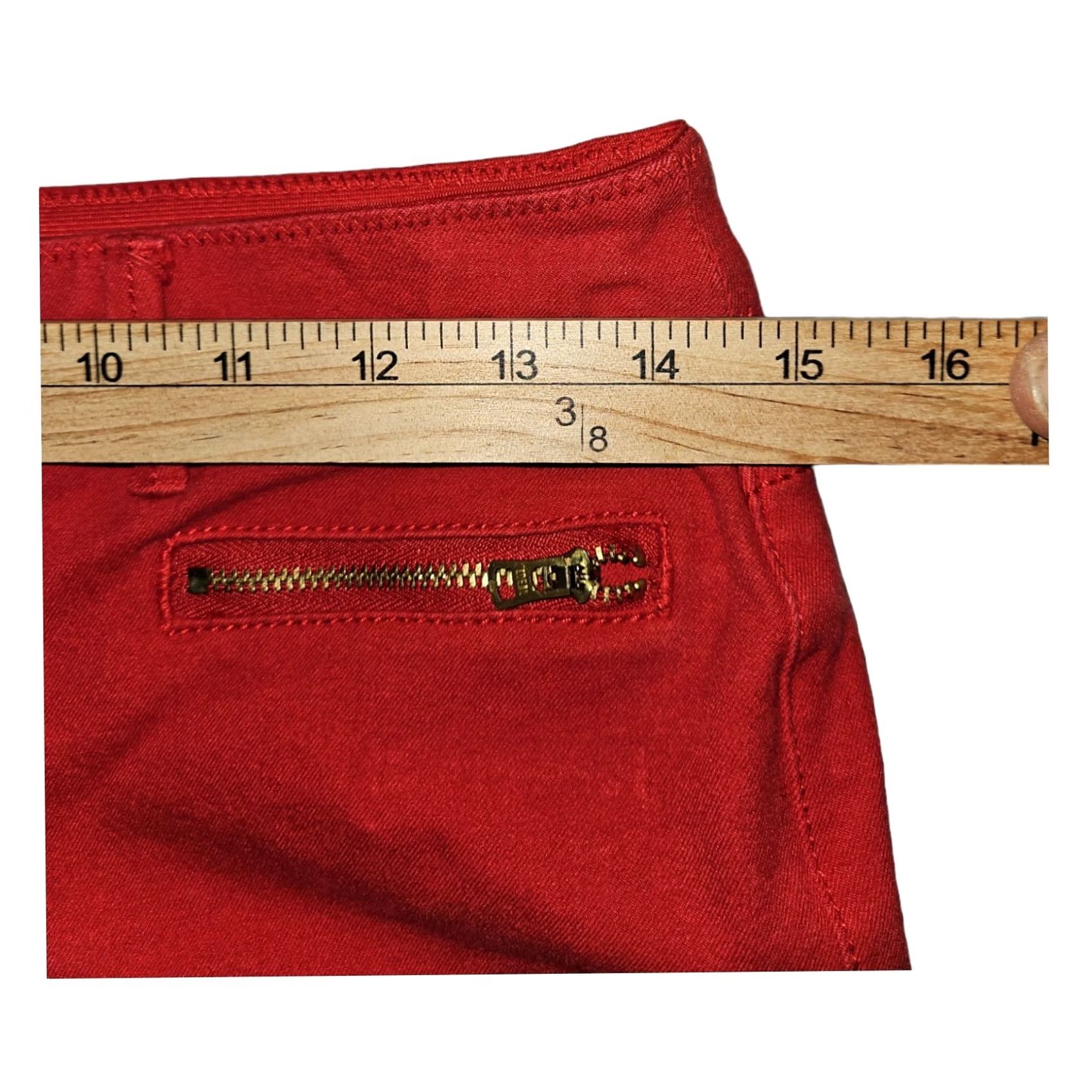 Vintage Chico'S Jeans Womens 00 Red Slimming Ankle Stretch Casual Workwear Size 24" / US 00 / IT 34 - 3 Thumbnail