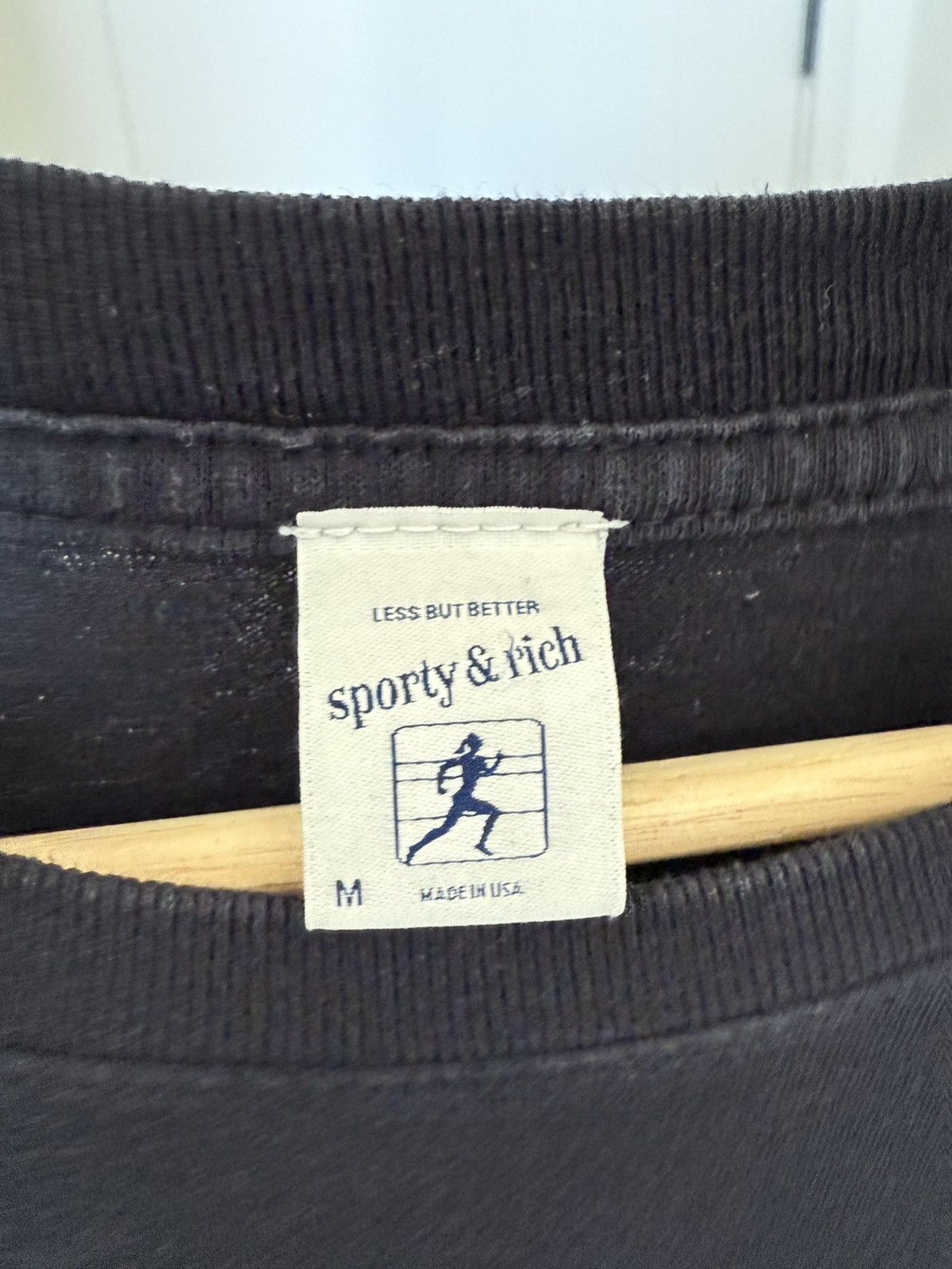 Sporty & Rich Wellness T Shirt in Black Size US M / EU 48-50 / 2 - 2 Thumbnail