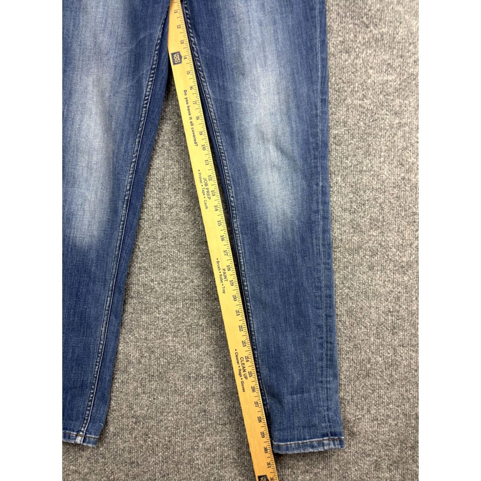 Denime Dish-denim Jeans Mens 31x31 Medium Wash Blue Skinny Stretch Slim Fit Denim Pants Size US 31 - 5 Thumbnail