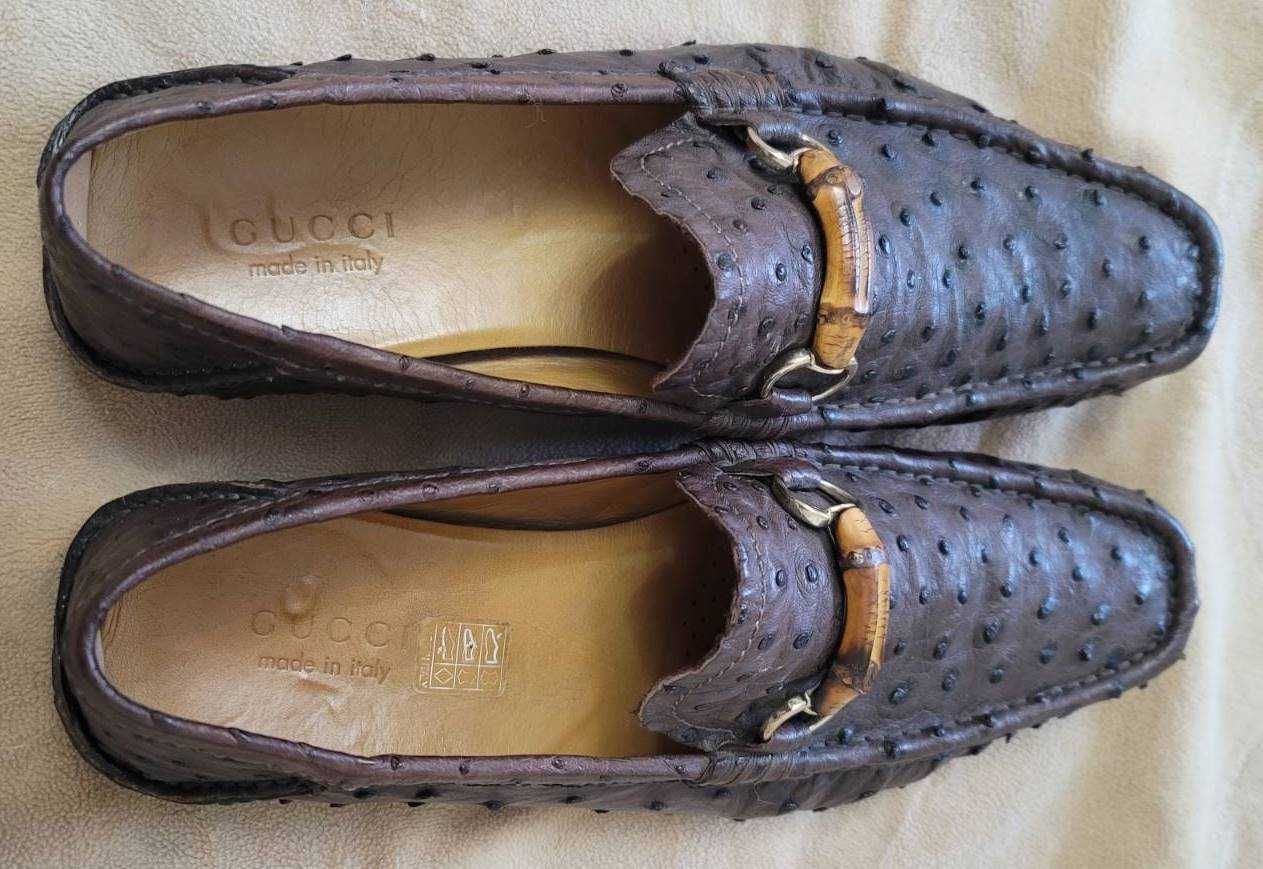 Gucci Gucci Ostrich Leather Loafers Shoes Size US 10 / EU 43 - 4 Thumbnail