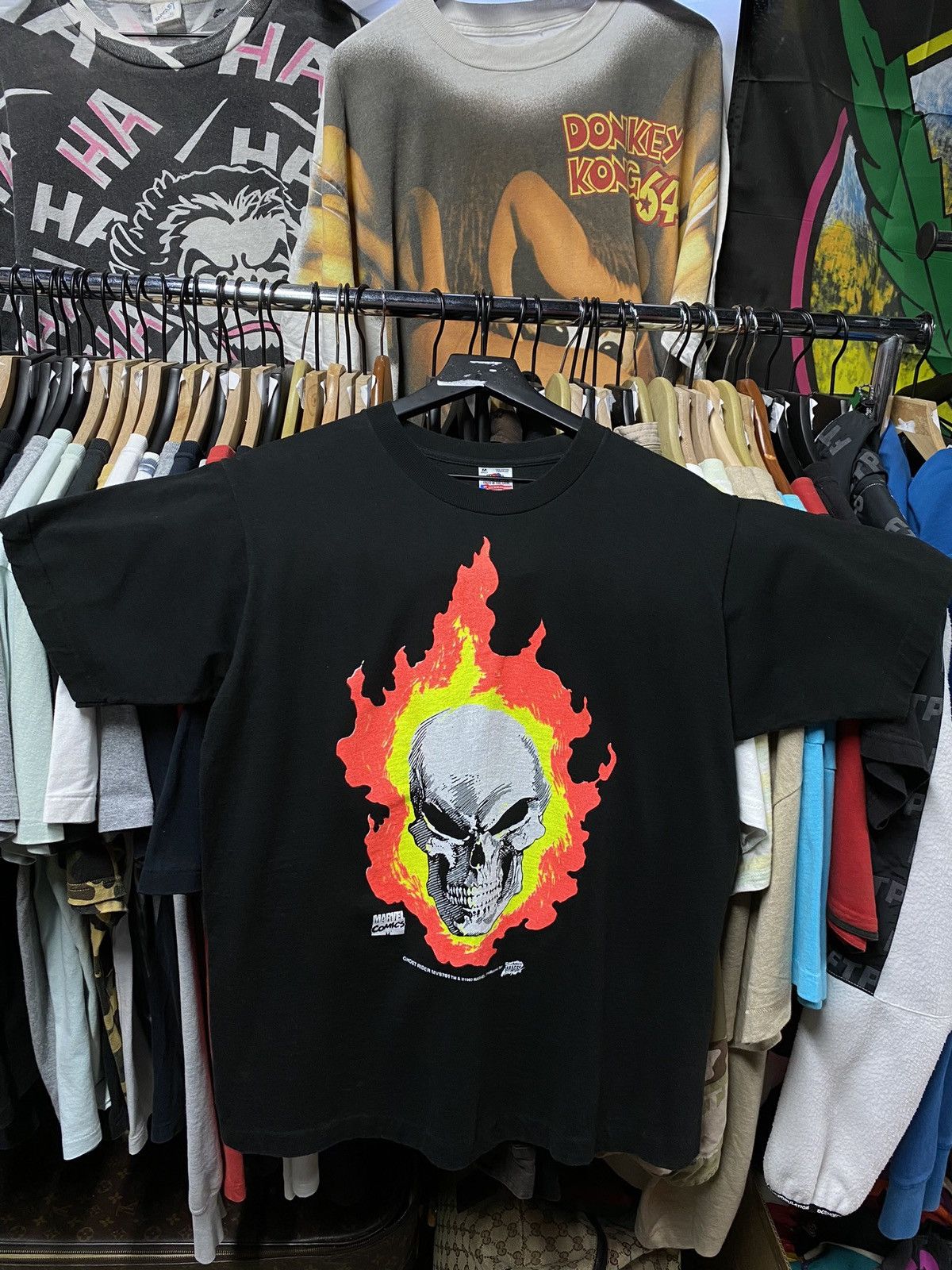Vintage 90’s Vintage Marvel Ghost Rider Comic Tee Shirt Medium Size US M / EU 48-50 / 2 - 2 Thumbnail