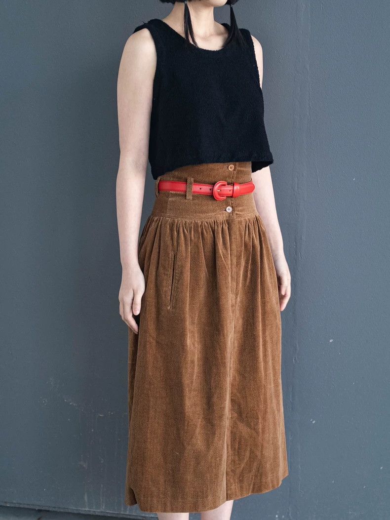 Kenzo KENZO Brown suede high waist skirt vintage Size 27" / US 4 / IT 40 - 4 Thumbnail