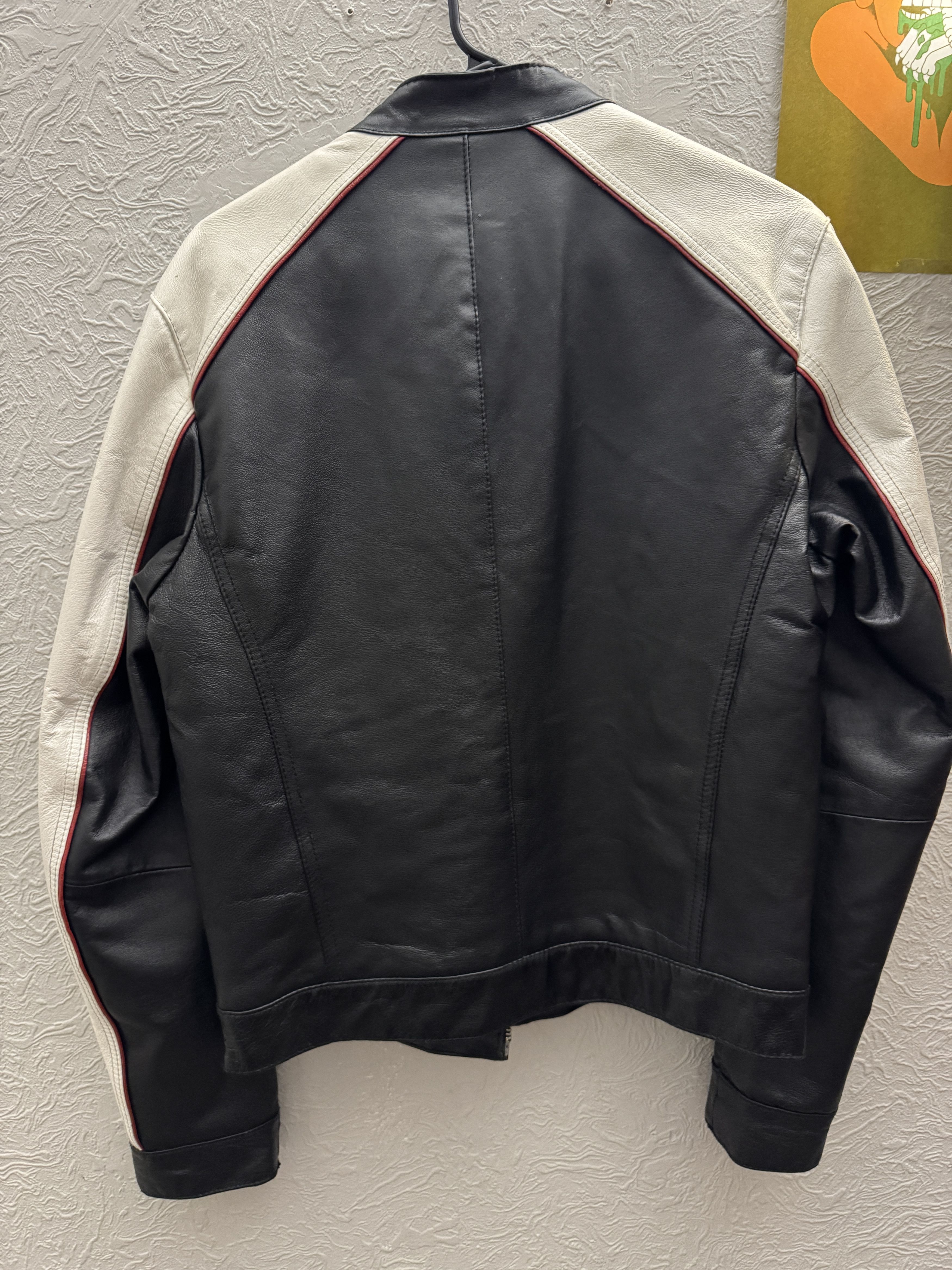Wilsons Leather Vintage Wilsons leather sporty red white and black jacket Size M / US 6-8 / IT 42-44 - 4 Thumbnail