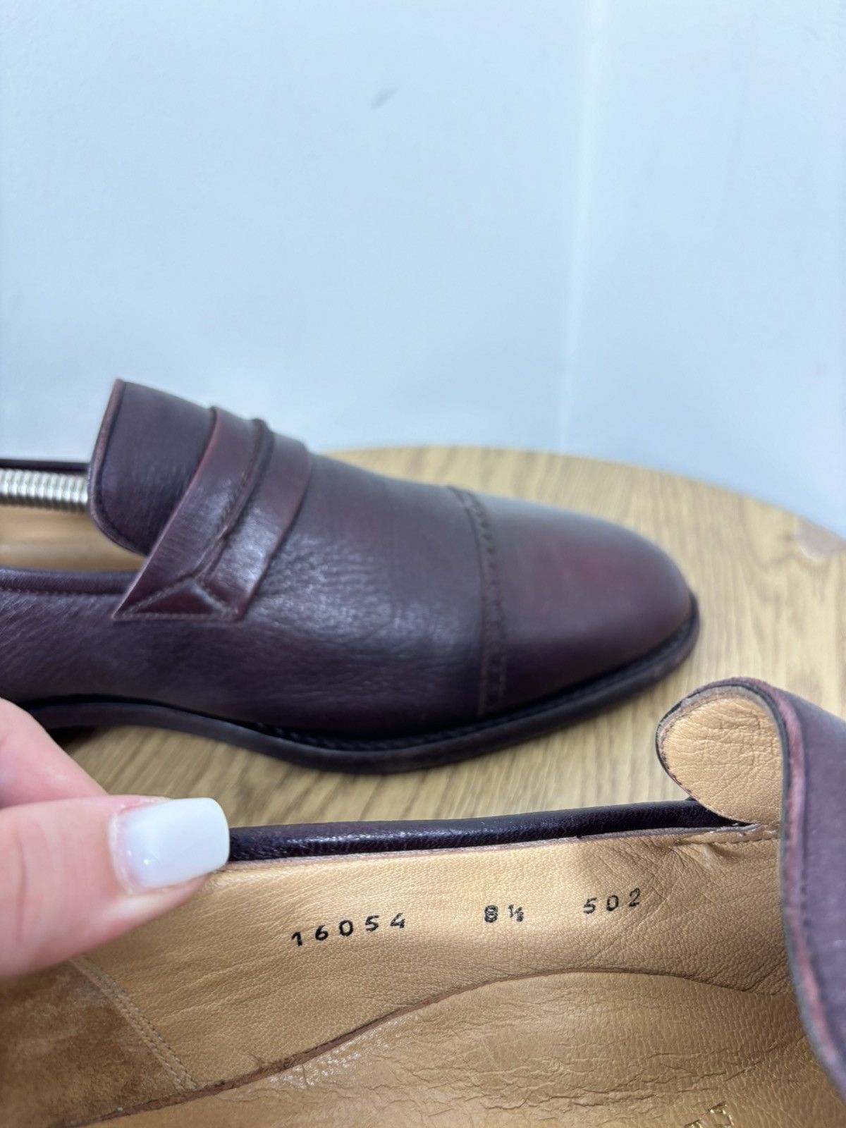 Gravati Gravati Vintage Men’s Burgundy Brown Leather Penny Loafers Size US 8.5 / EU 41-42 - 22 Thumbnail