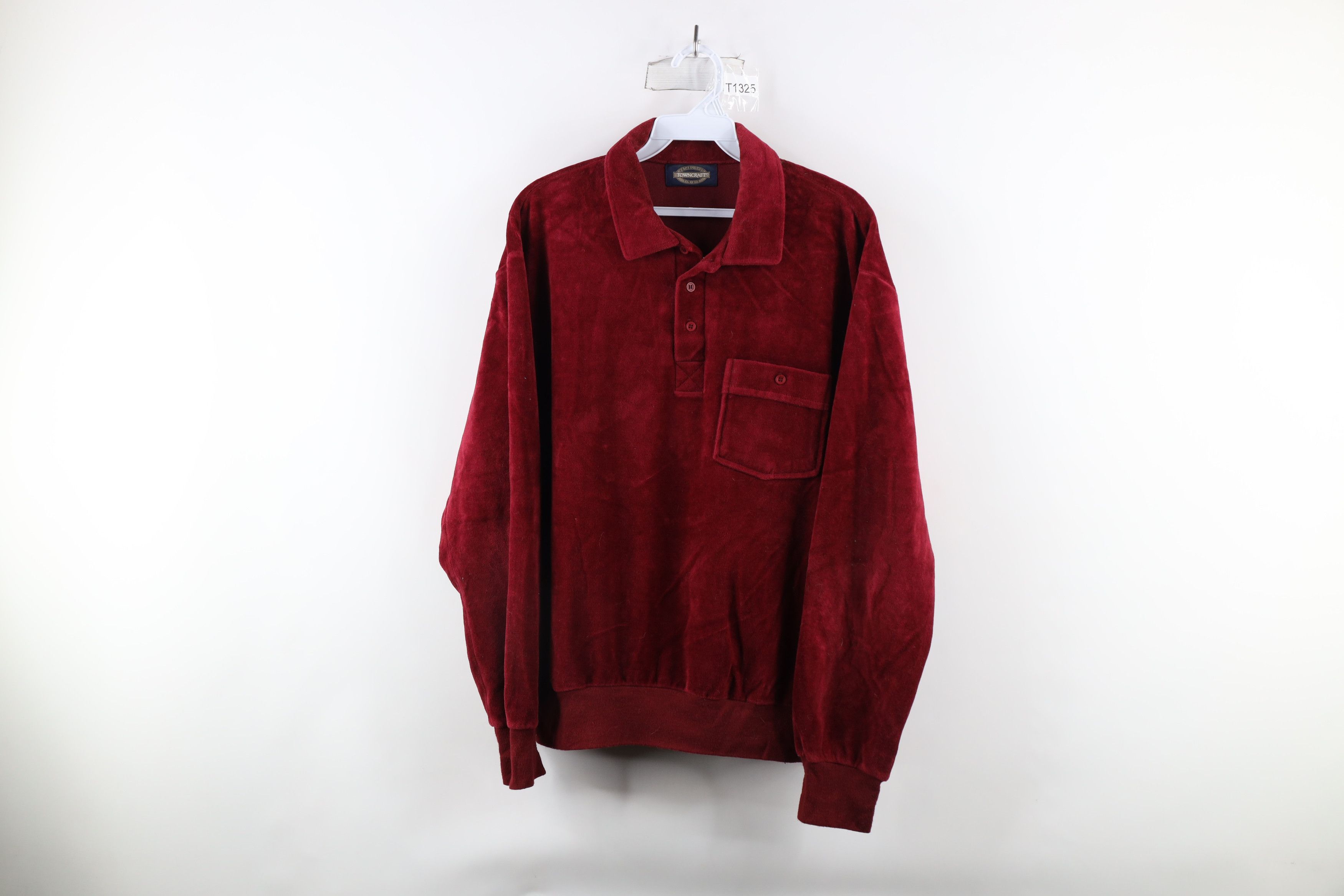 Vintage Vintage 70s Streetwear Collared Pullover Polo Shirt Red Size US L / EU 52-54 / 3 - 1 Thumbnail