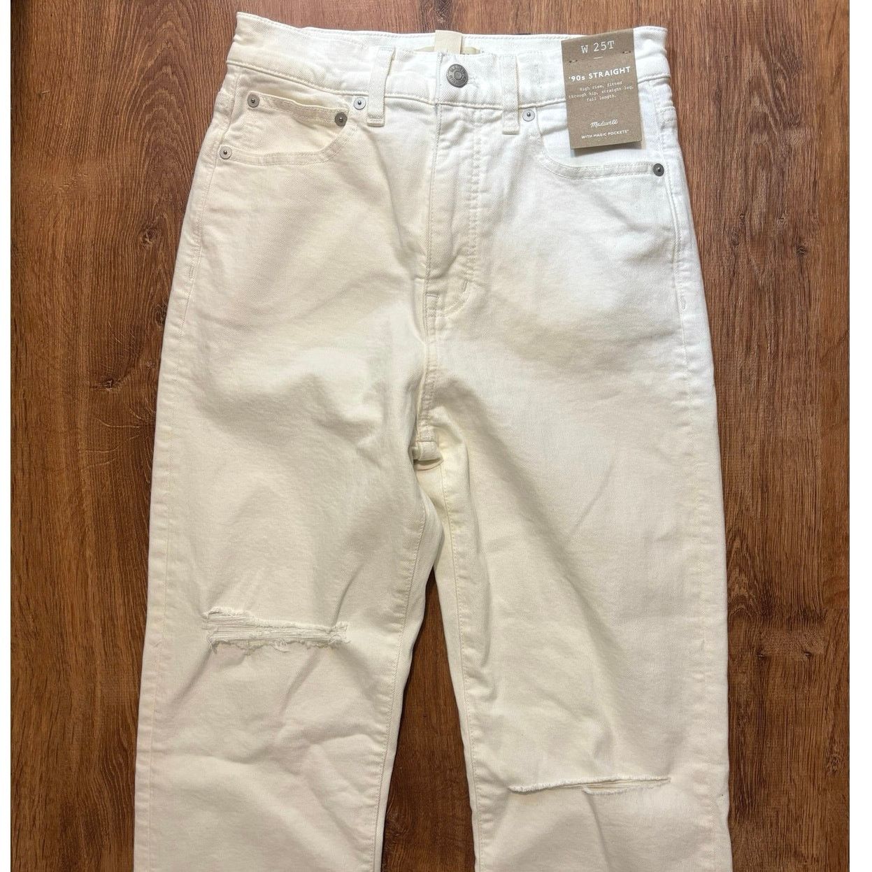 Madewell NWT Madewell The Tall '90s Straight Jean Tile White Size 25T Size 25" / US 0 / IT 36 - 5 Thumbnail