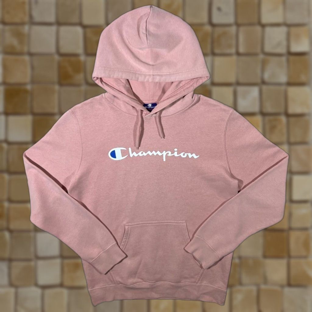 Champion Champion Classic Logo Spellout Graphic Dusty Pink Hoodie Women's Medium Size M / US 6-8 / IT 42-44 - 1 Thumbnail