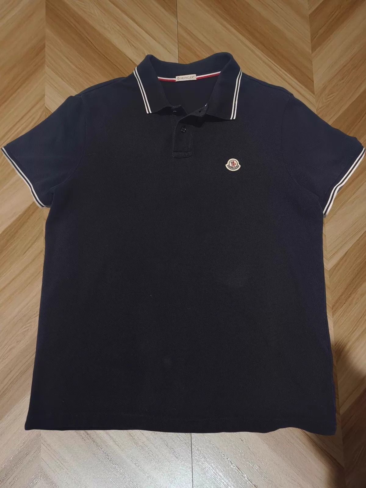 Moncler Moncler Black Short Sleeve Polo L 99 New Size US L / EU 52-54 / 3 - 1 Thumbnail