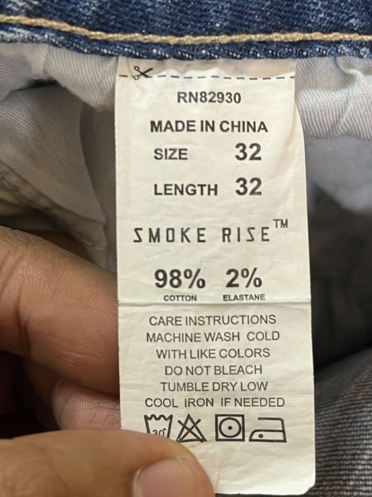 Smoke Rise Vintage Smoke Rise Acid Wash Ashes Ripped Distressed Denim Size US 33 - 11 Thumbnail