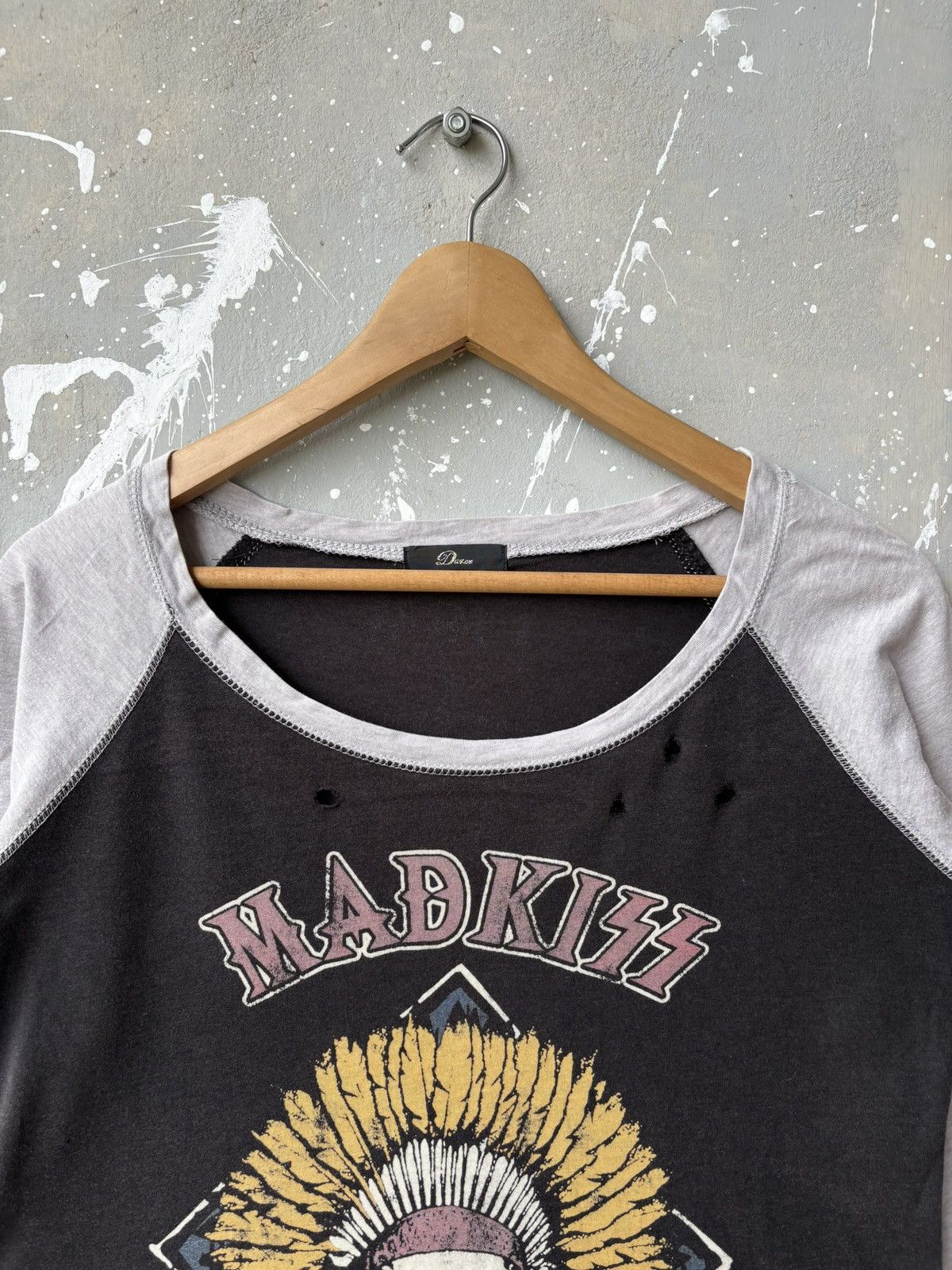 Japanese Brand TRASHED Distressed Durer Madkiss Native Skull Long Sleeve Size US S / EU 44-46 / 1 - 3 Thumbnail