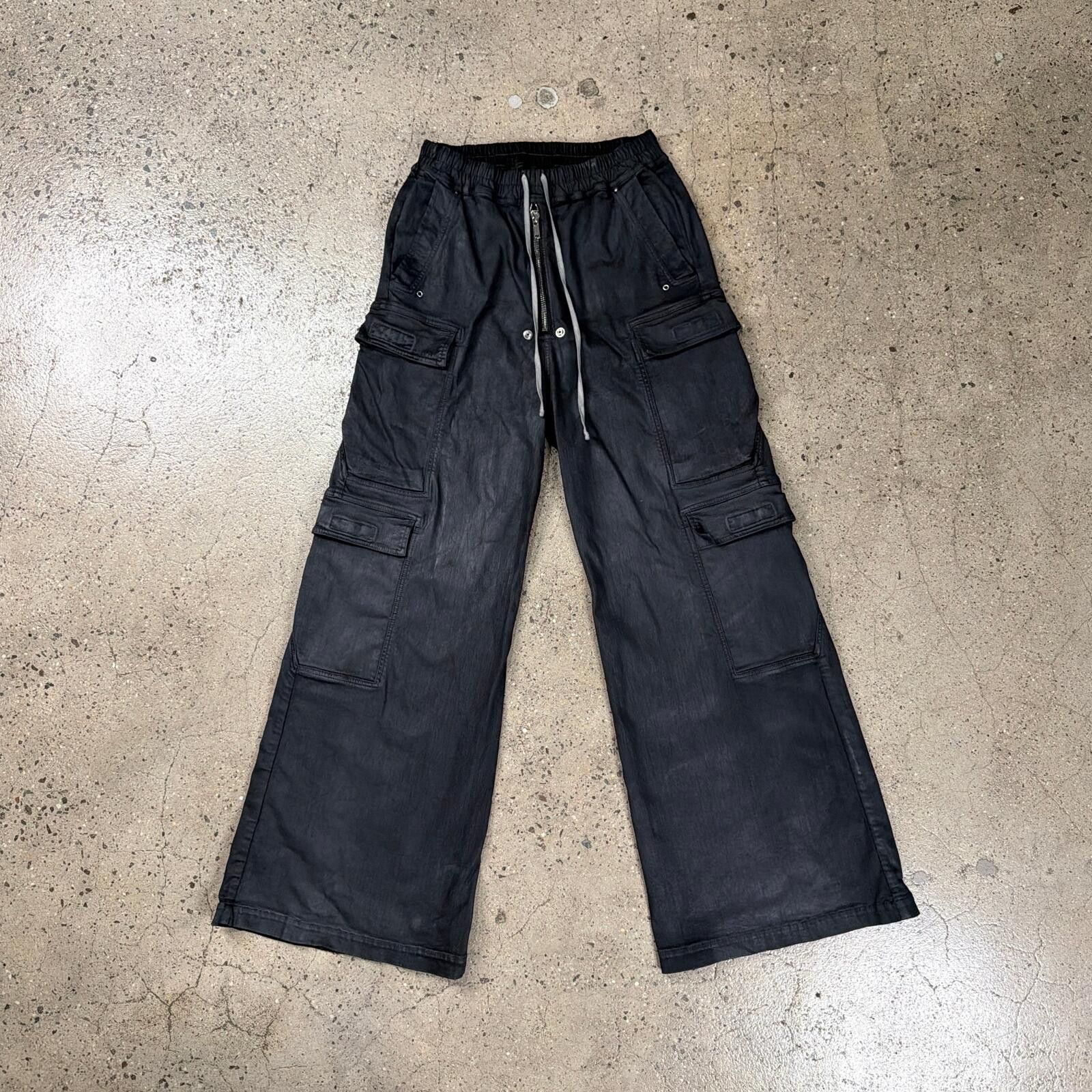Rick Owens Rick Owens Waxed Jumbo Bela Cargo Jeans Size US 32 / EU 48 - 1 Thumbnail