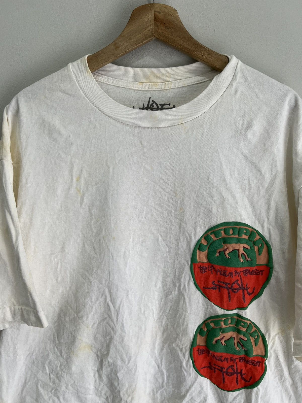 Travis Scott Travis Scott Utopia Tee Shirt stained Size US L / EU 52-54 / 3 - 4 Thumbnail