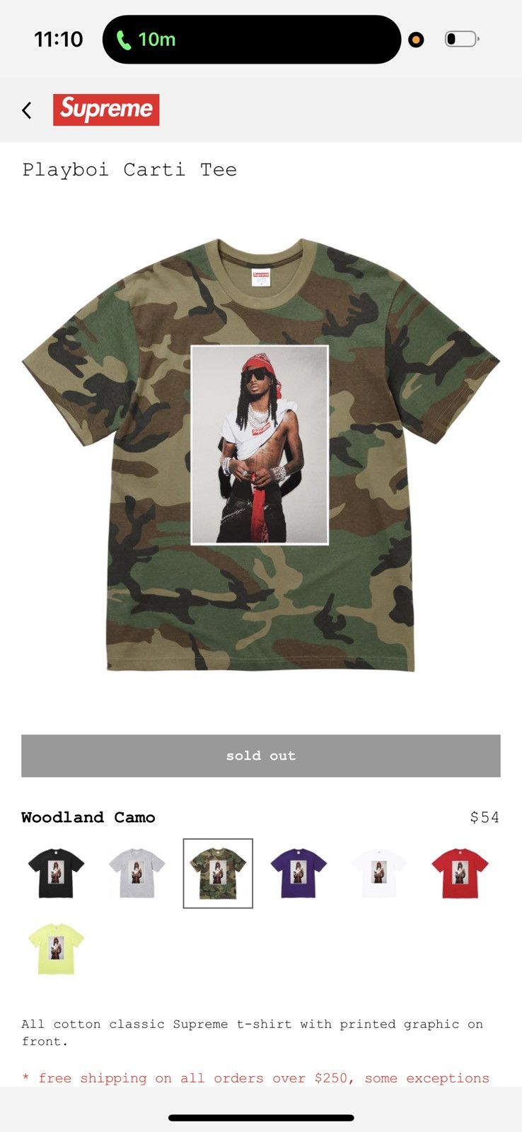 Supreme Supreme Playboi Carti Camo T-Shirt | Grailed