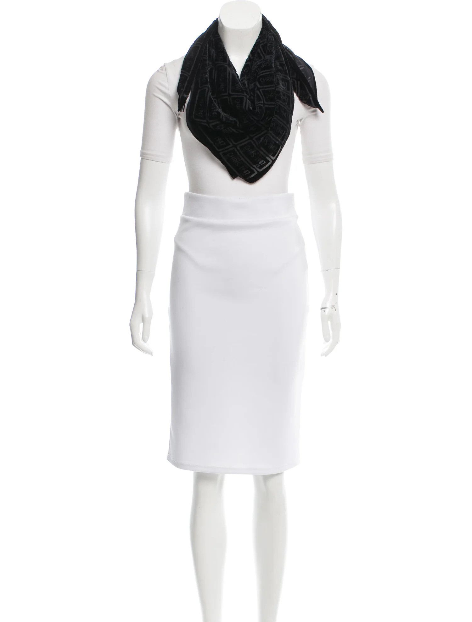 Dior Christian Dior Velvet Logo Scarf Size ONE SIZE - 3 Thumbnail