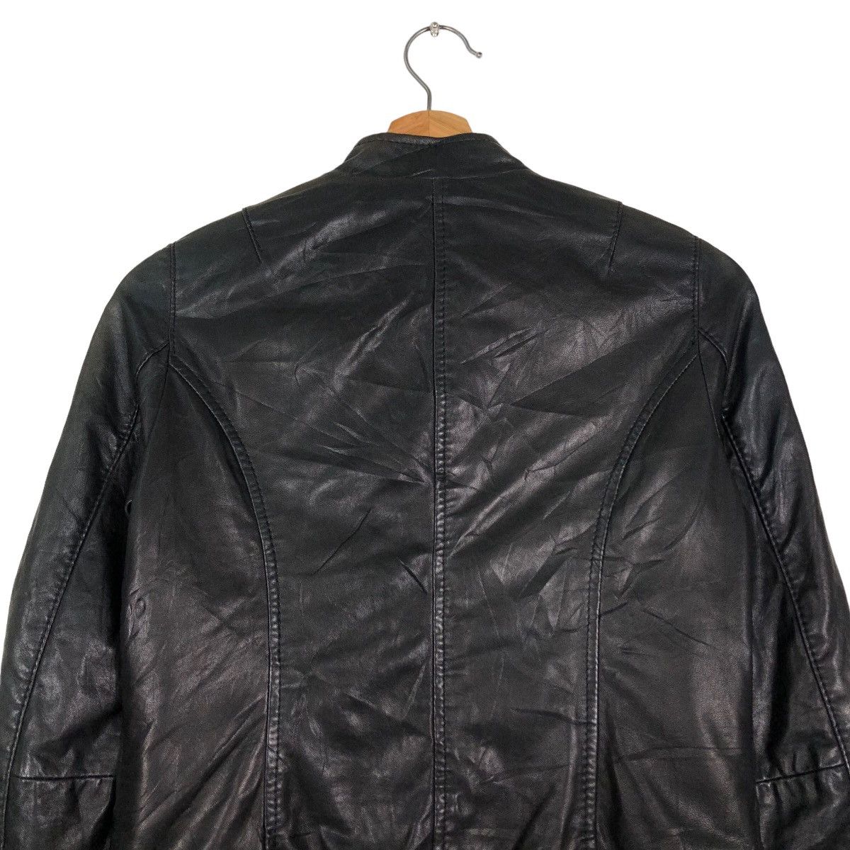 Issey Miyake 🔥Cropped Leather Biker Jacket Ships Japan Size US S / EU 44-46 / 1 - 9 Thumbnail