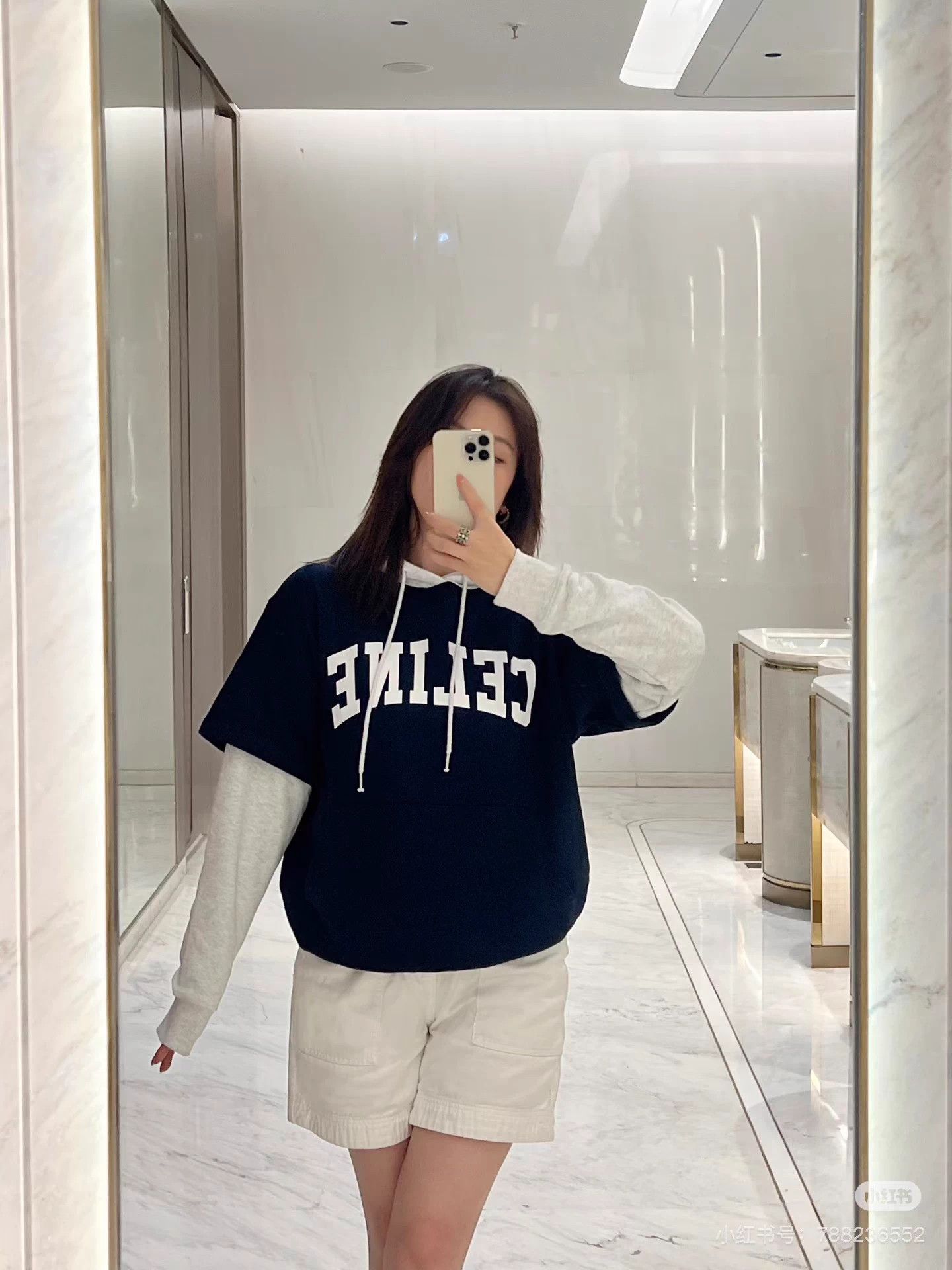 Celine Celine navy colorblock hoodie XS Size XS / US 0-2 / IT 36-38 - 7 Thumbnail