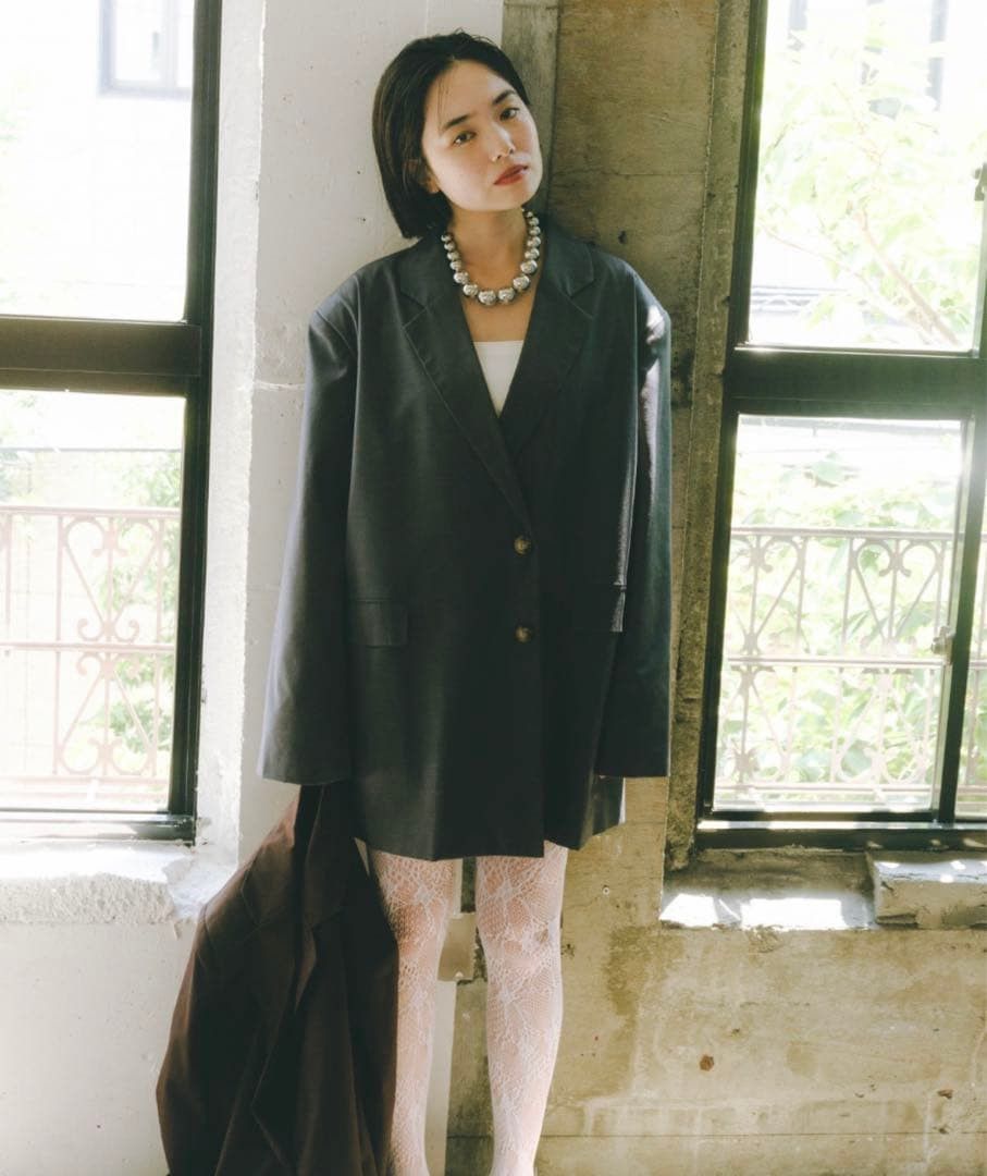 Japanese Brand Hanne X Mikako Blazer Oversize Grey Colour (Fit L) Size L / US 10 / IT 46 - 2 Thumbnail