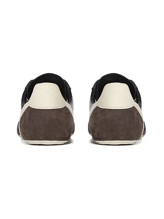 Rick Owens os11x0226 Minimal Leather Sneakers In Dust Black/Brown Size US 9 / EU 42 - 3 Thumbnail
