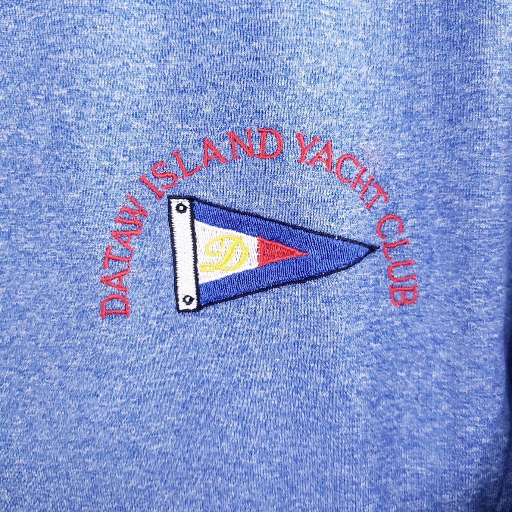 Vintage Sport-Tek Women's XL Jacket Dataw Yacht Club 1/4 Zip Heathered Blue Thumbhole Activewear Shirt Womens Regular Fit Level: Adult Size L / US 10 / IT 46 - 5 Thumbnail