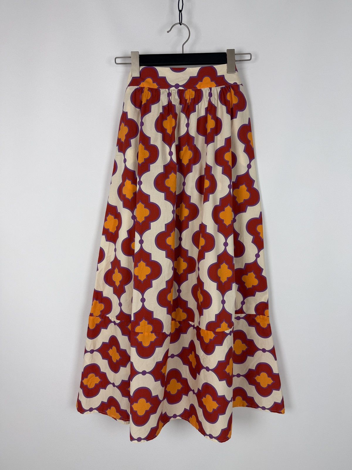 Other NIU Fashion Cotton Printed Brick Multicolor Maxi Skirt S Size 26" / US 2 / IT 38 - 5 Thumbnail