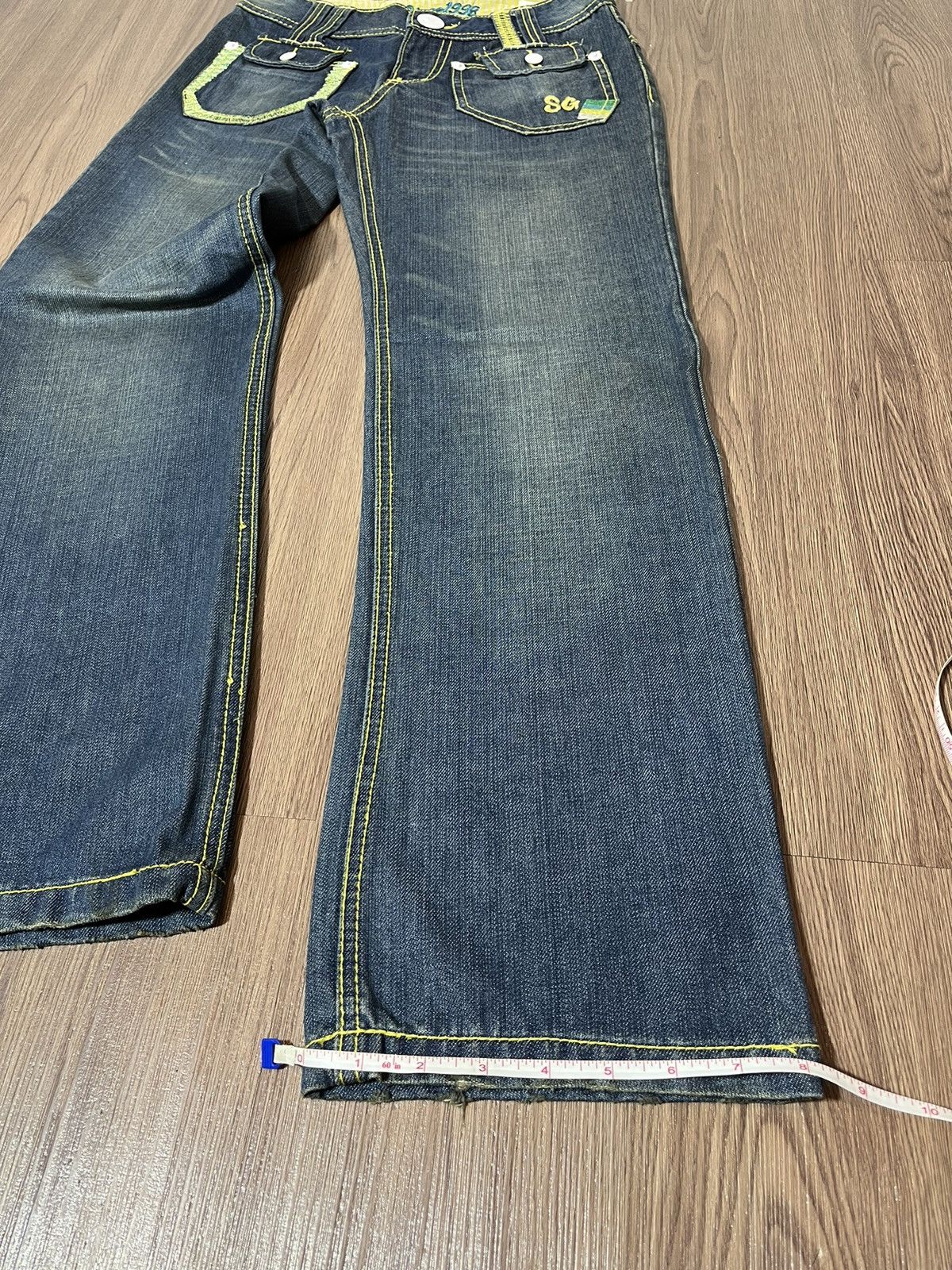 Blue Blue Japan × Hysteric Glamour × Japanese Brand Y2K Blue Moon Blue japan Surfing Back Embroidery denim Size US 28 / EU 44 - 20 Thumbnail