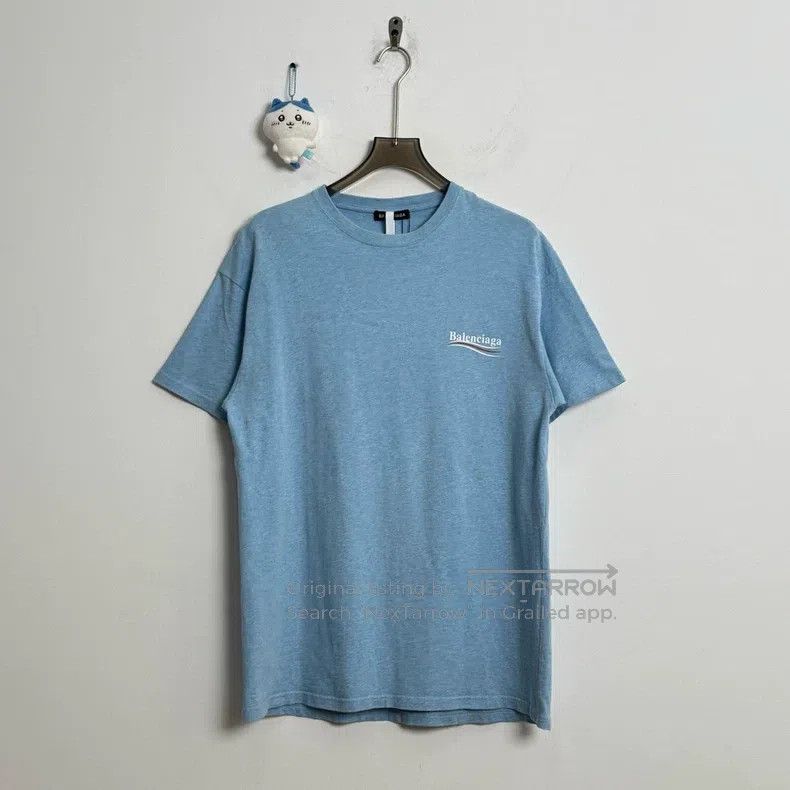 Balenciaga Balenciaga Haze Blue Cola Short Sleeve S Size US S / EU 44-46 / 1 - 1 Thumbnail