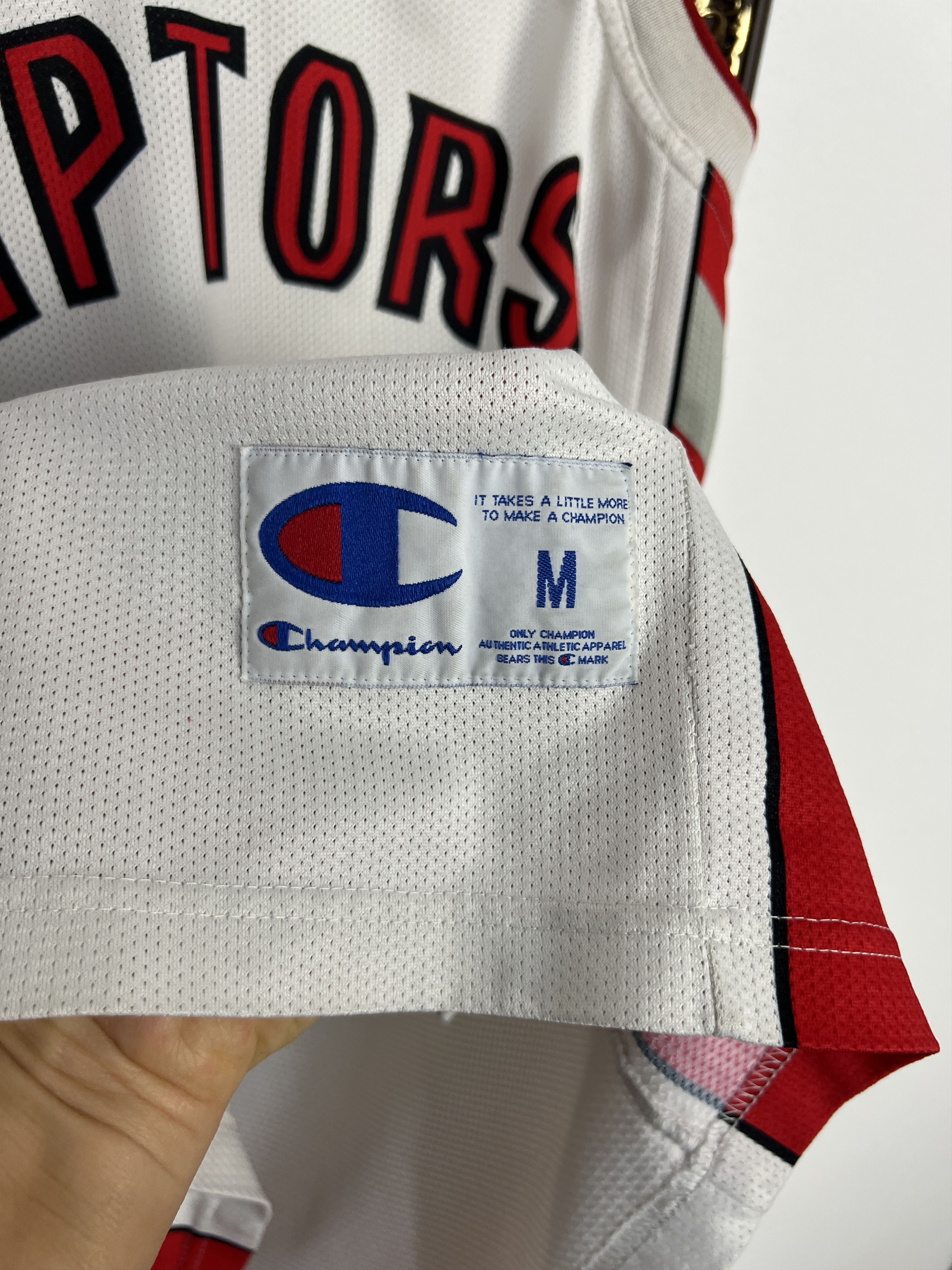 Vintage 90's Champion Toronto Raptors Calderon NBA Jersey
